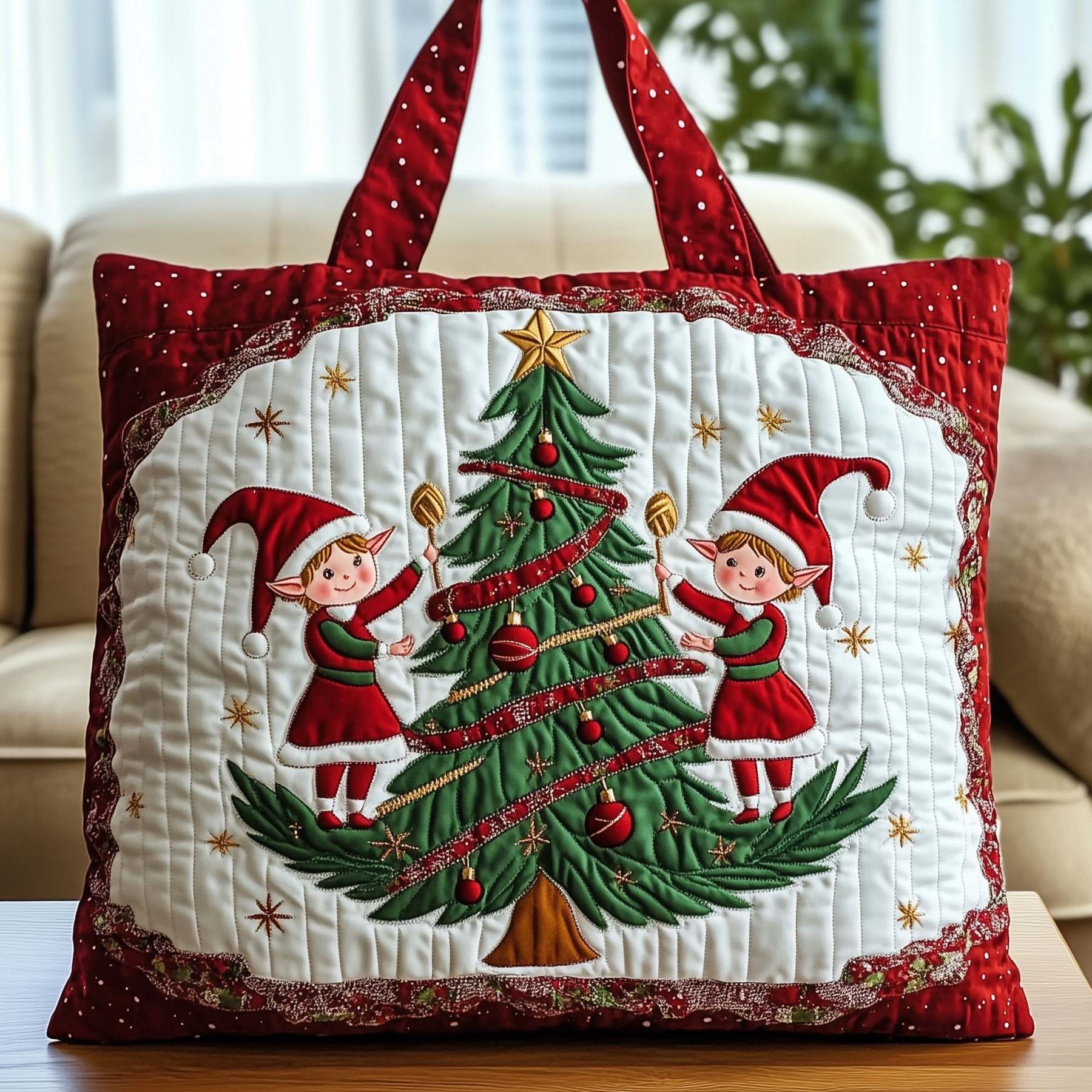 Funky Elf Quilted Tote Bag GFTOTG521