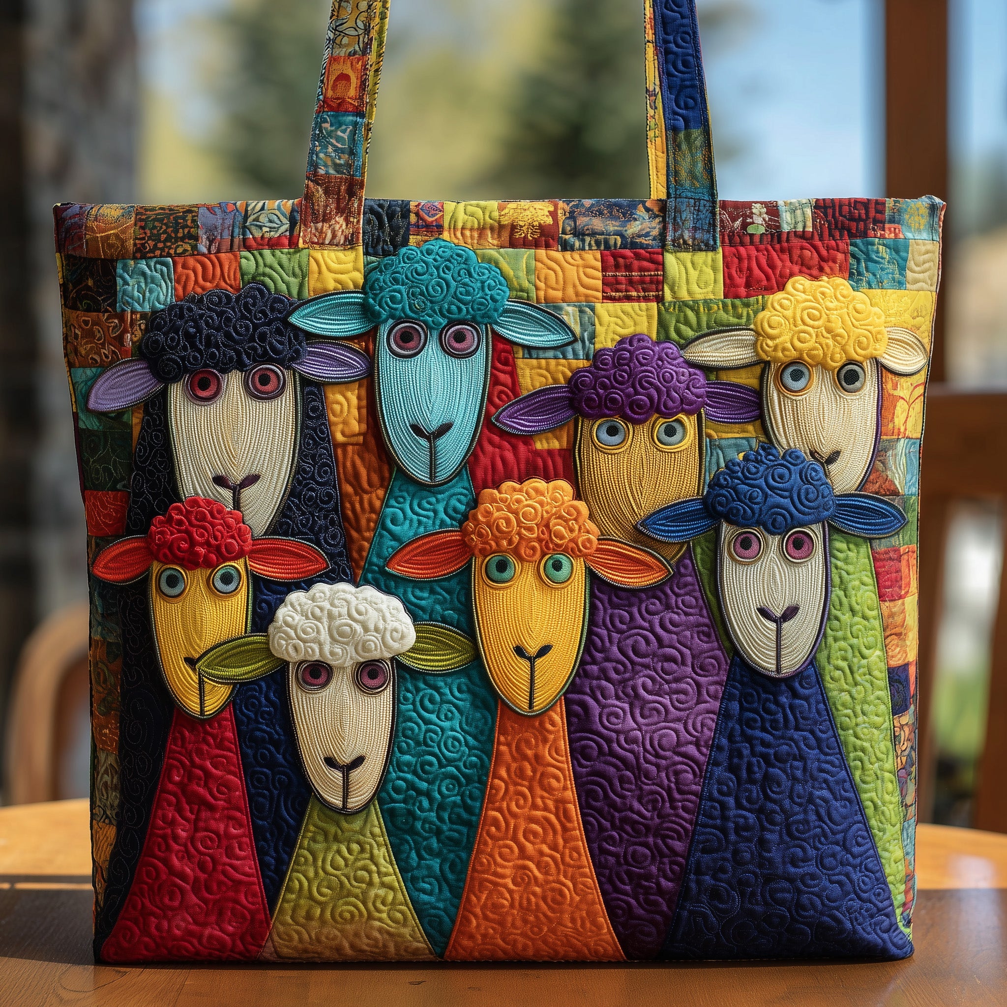 Sheep Serenity Quilted Tote Bag GFTOHD8552