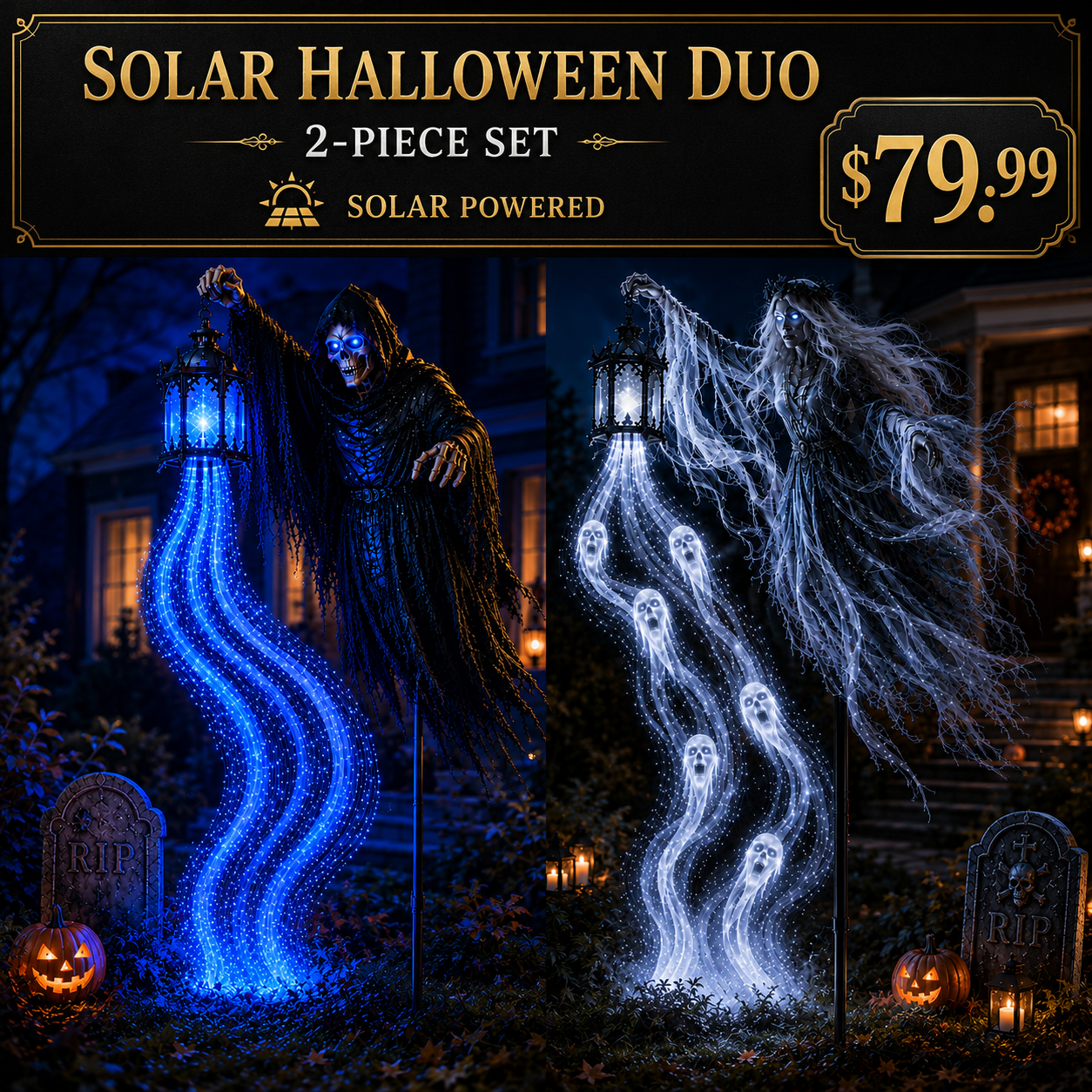 🎁Today 50% OFF🎁💀Halloween Soul Harvester Animated Garden Light