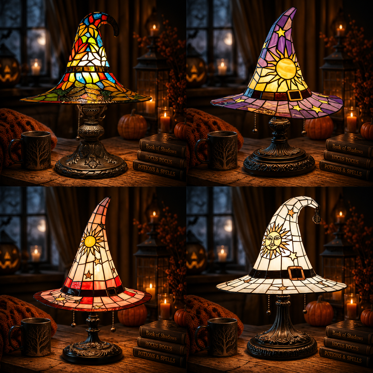 🔥Magical Halloween Stained Glass-Style Lamps – 50% OFF Today🎁