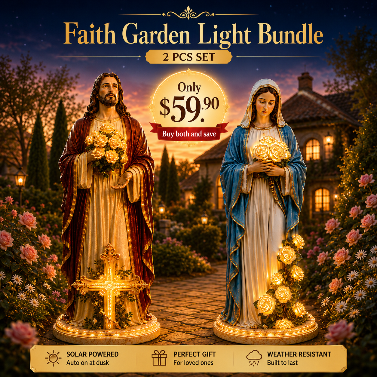 💗Virgin Mary Garden Light