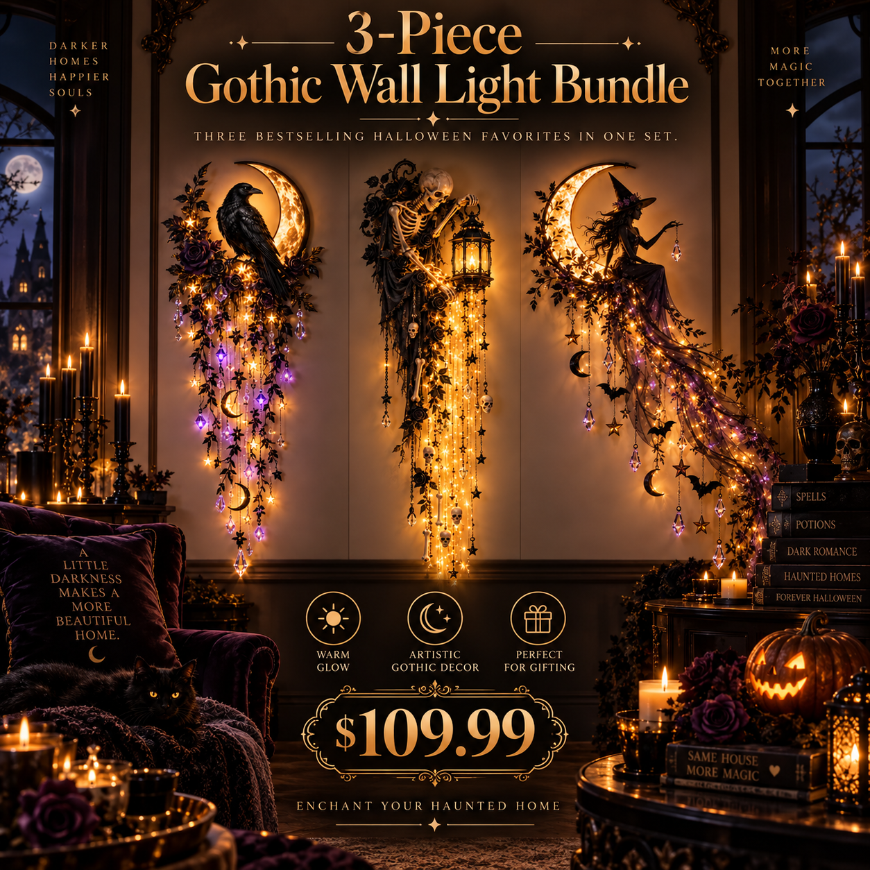 🔥Angel Blessing Starfall Wall LightTM – Heavenly Christmas Wall Decor