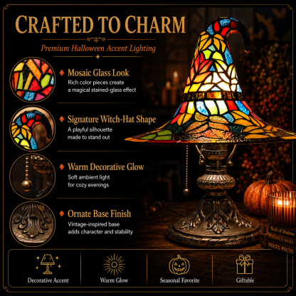 🔥Magical Halloween Stained Glass-Style Lamps – 50% OFF Today🎁