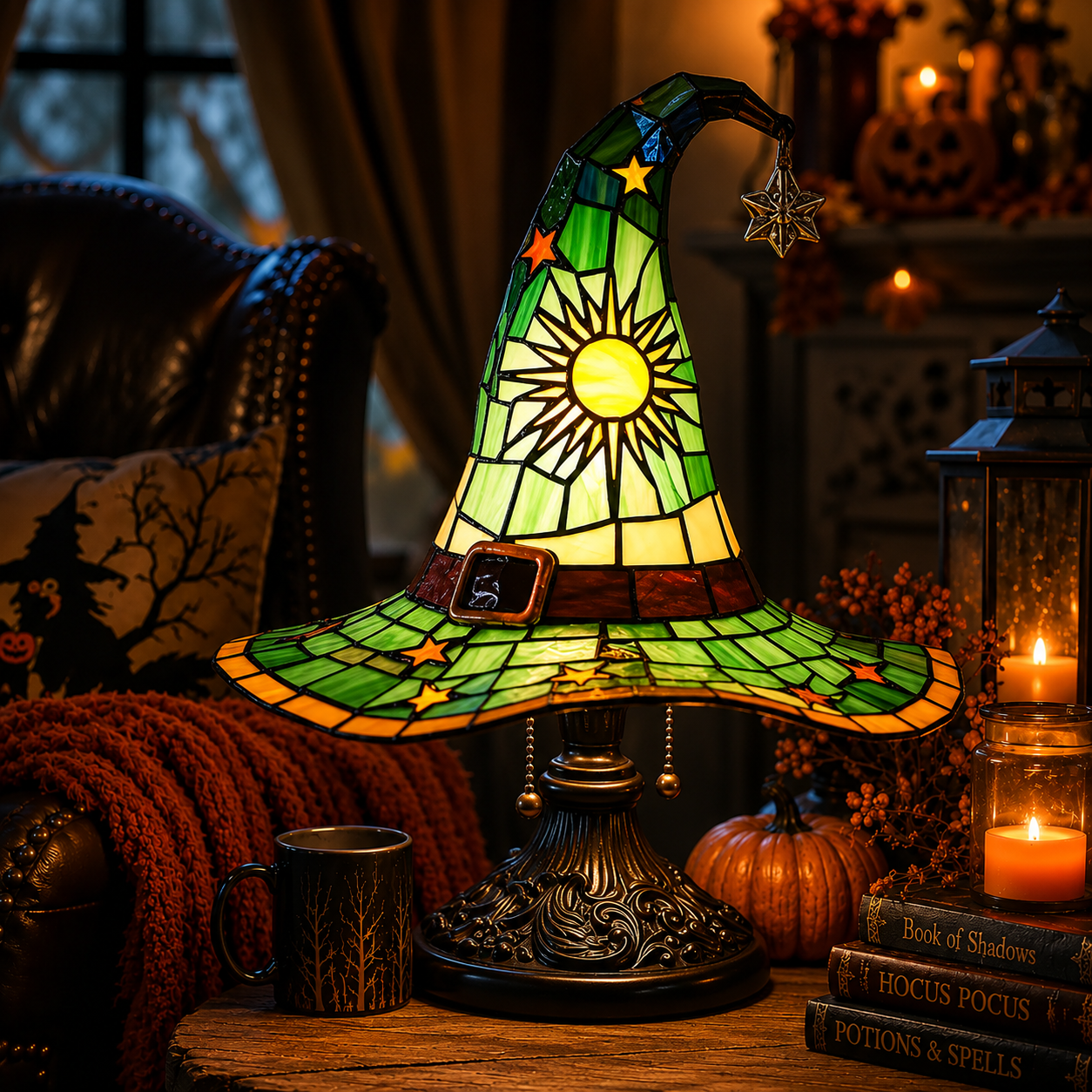 🔥Magical Halloween Stained Glass-Style Lamps – 50% OFF Today🎁