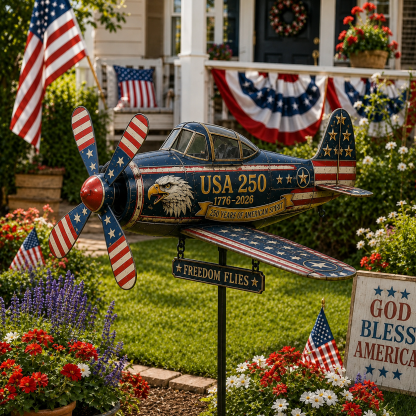 🔥 55% OFF Today Only 🔥🚂 Vintage Liberty Express Patriotic Train Yard Decor – America 250th Anniversary Edition