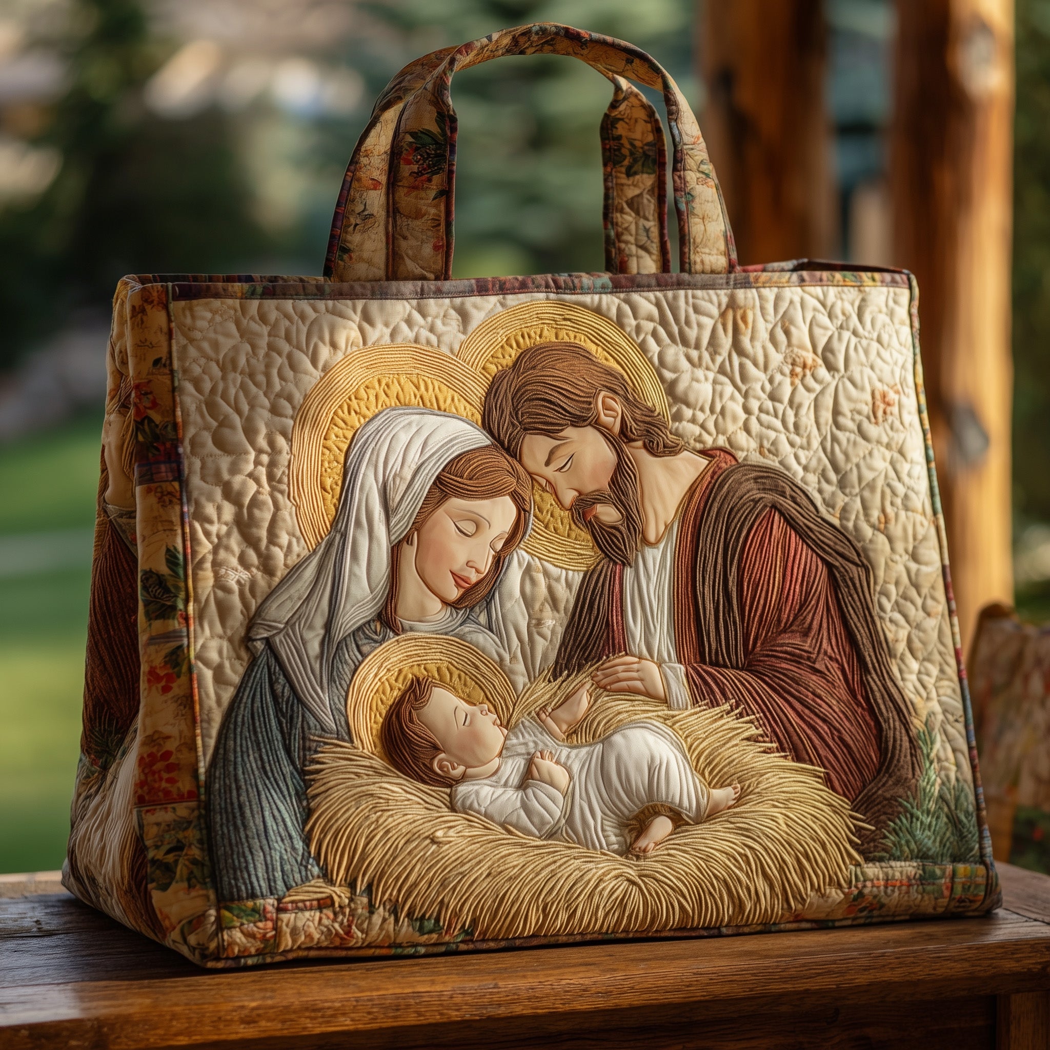 Nativity Scene Quilted Tote Bag GFTOHD10206