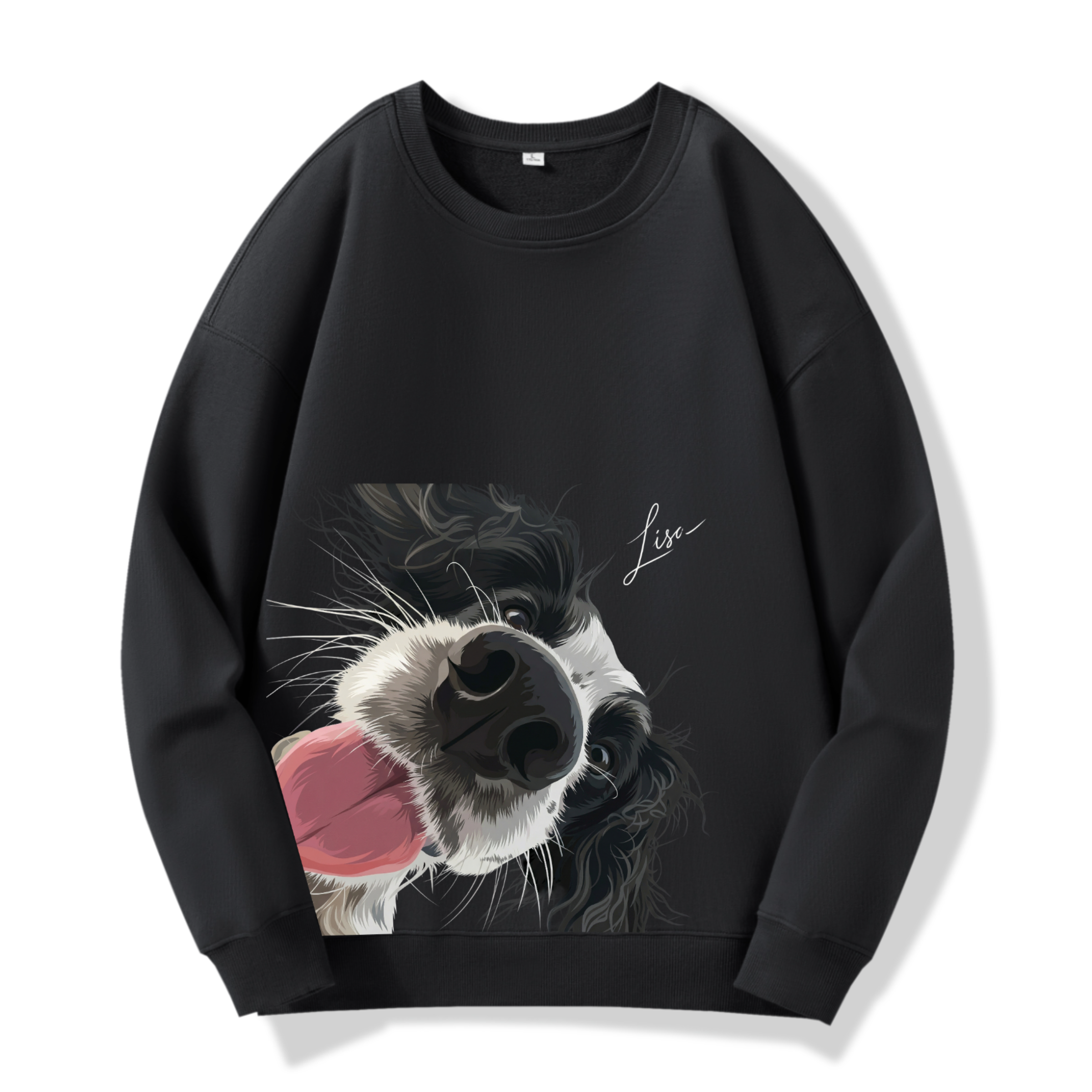 Personalized Pet Art Hoodie/Sweatshirt - Minimalist Floating Portrait