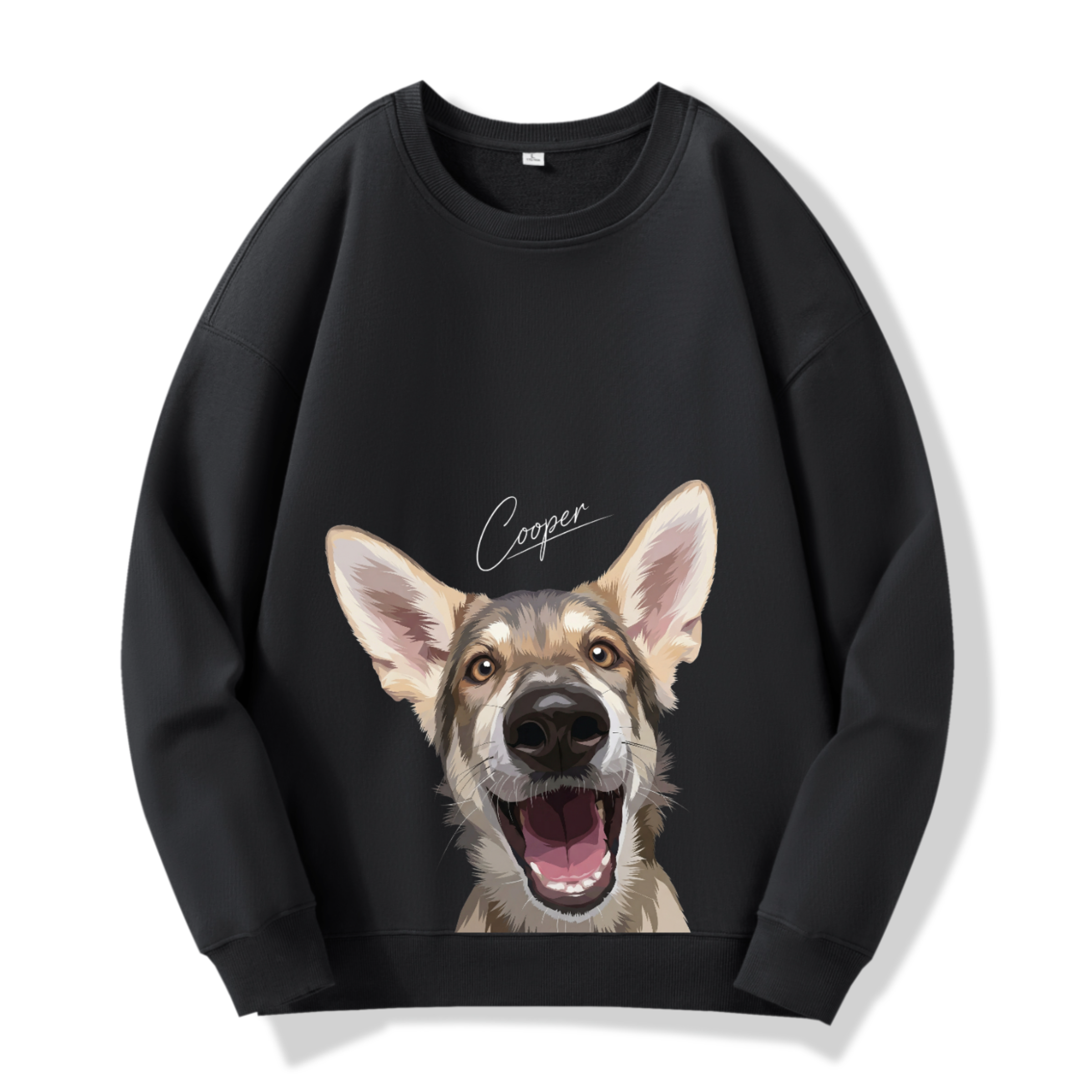 Personalized Pet Art Hoodie/Sweatshirt - Minimalist Floating Portrait
