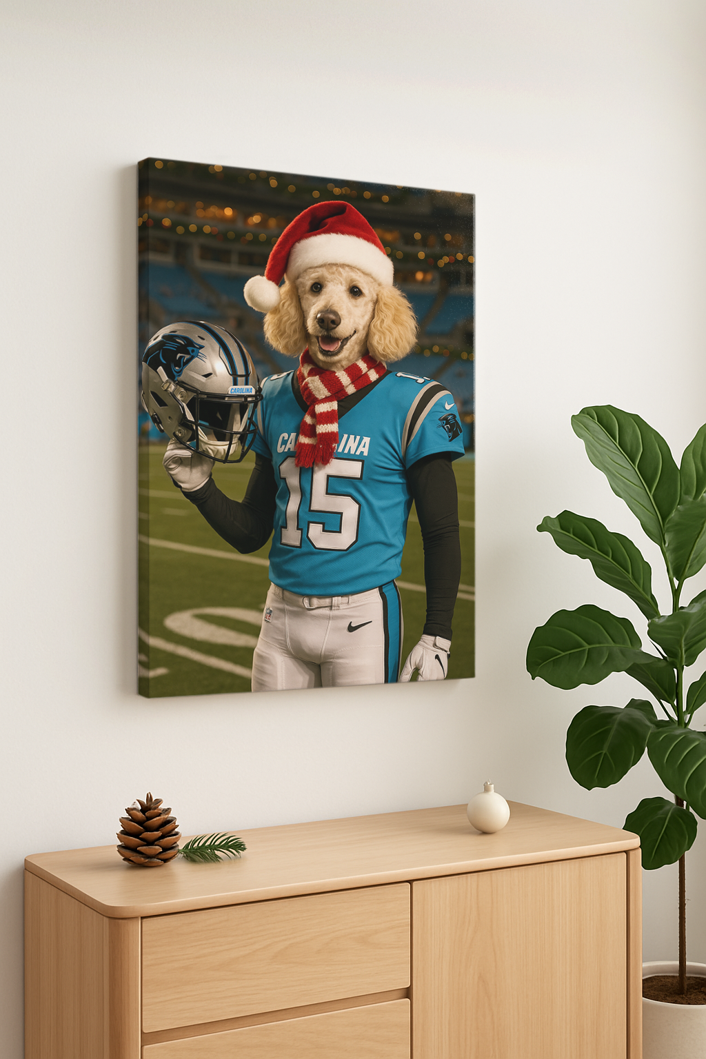 Hand-Painted Custom American Football Pet Portraits 🏈