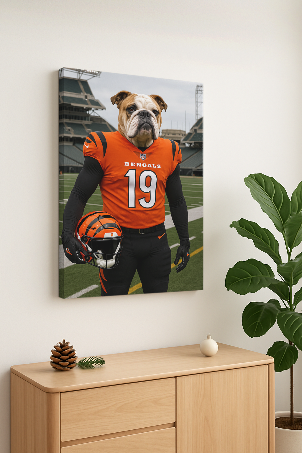 Hand-Painted Custom American Football Cat Portraits 🏈
