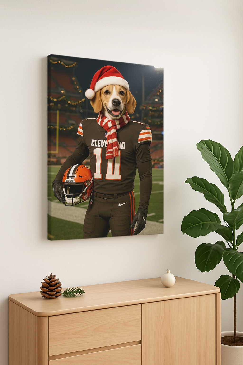 Hand-Painted Custom American Football Pet Portraits 🏈