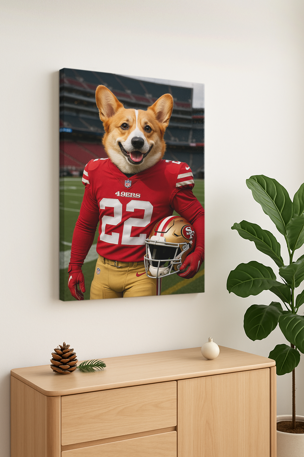 Hand-Painted Custom American Football Cat Portraits 🏈