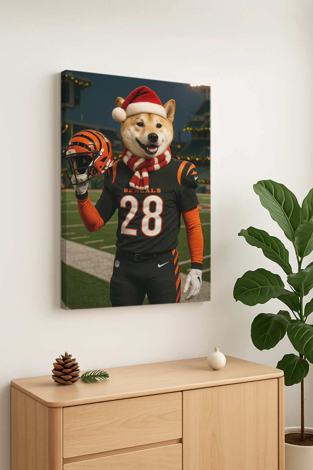 Hand-Painted Custom American Football Pet Portraits 🏈