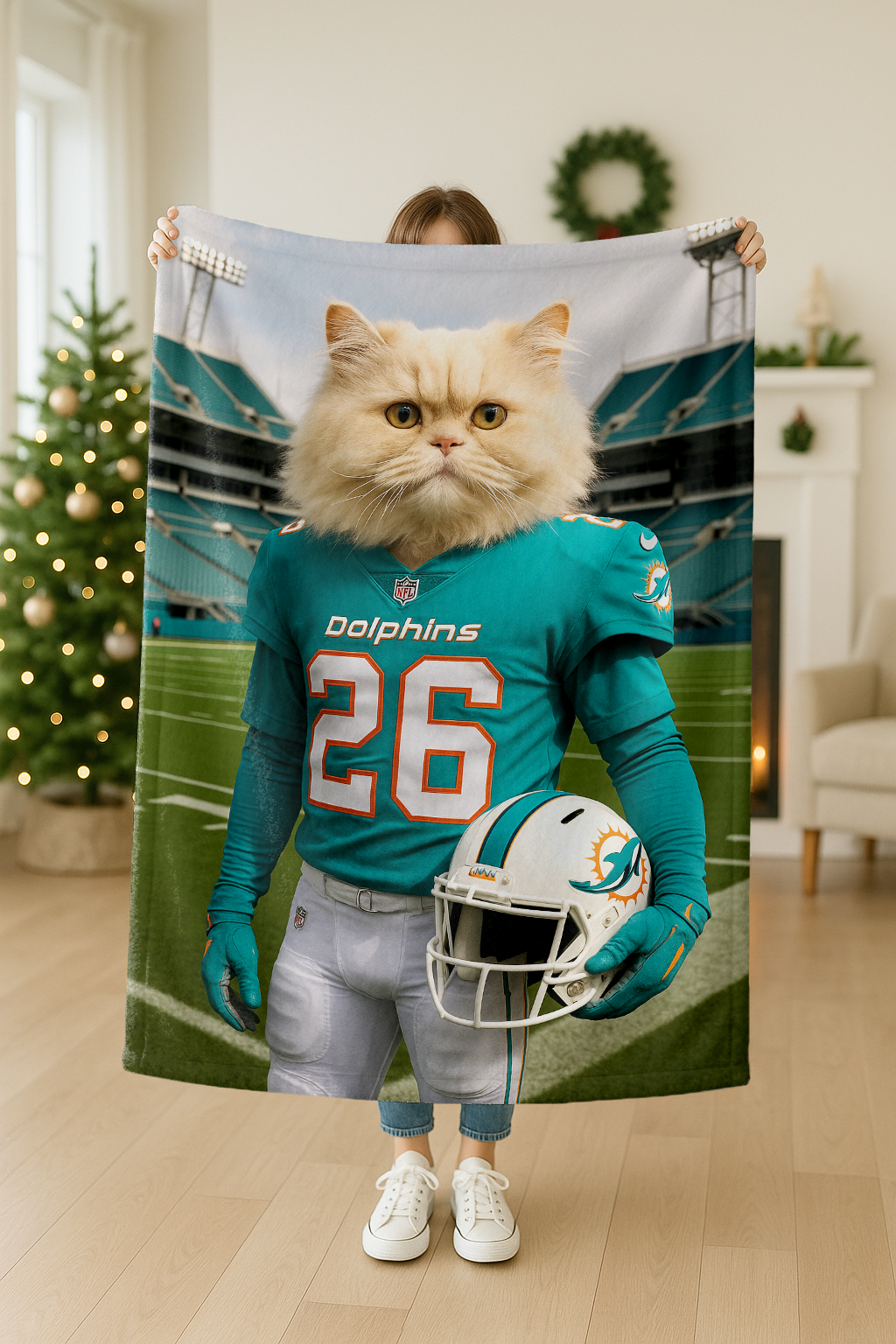 Hand-Painted Custom American Football Pet Blankets🏈