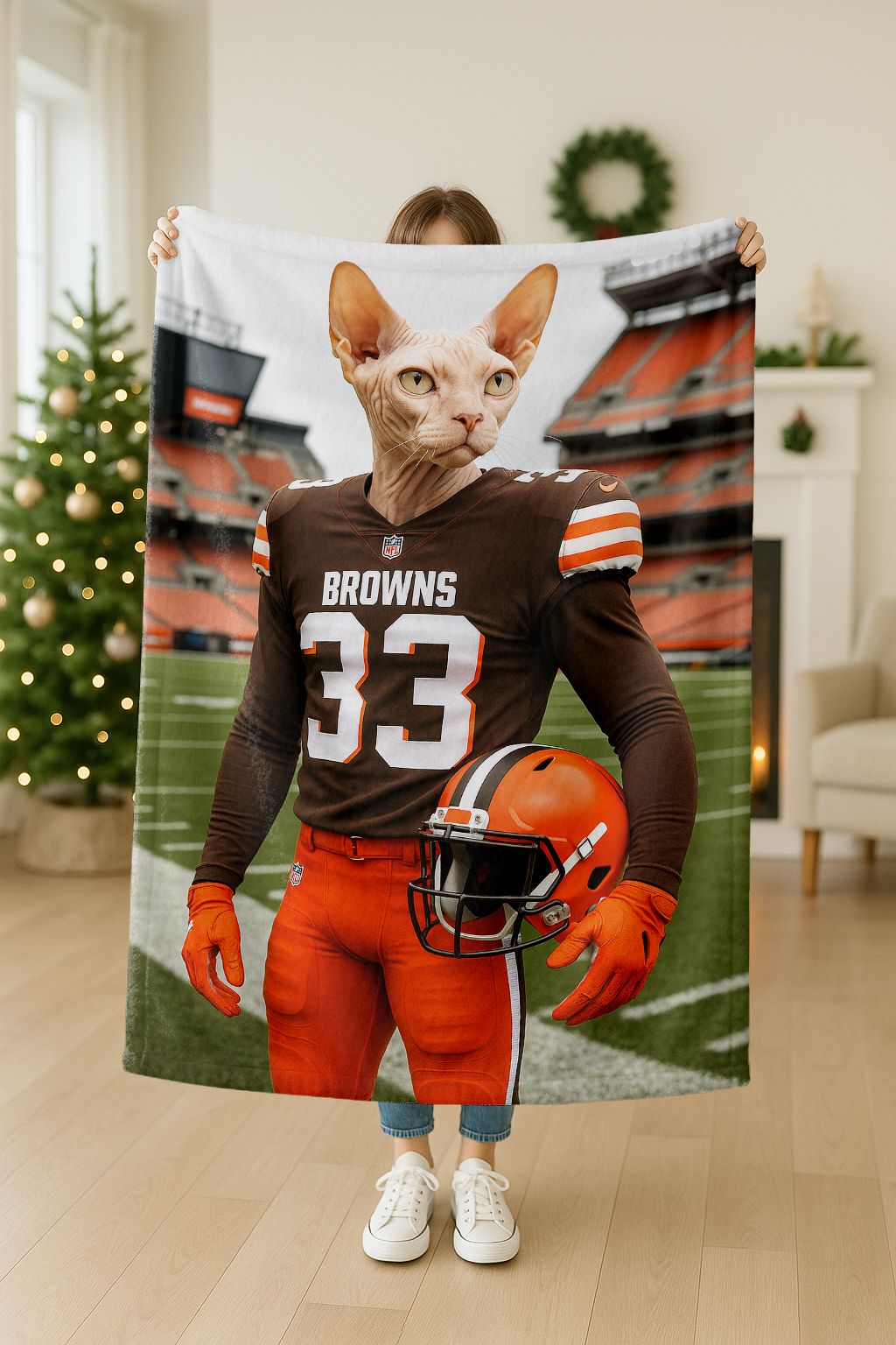 Hand-Painted Custom American Football Pet Blankets🏈