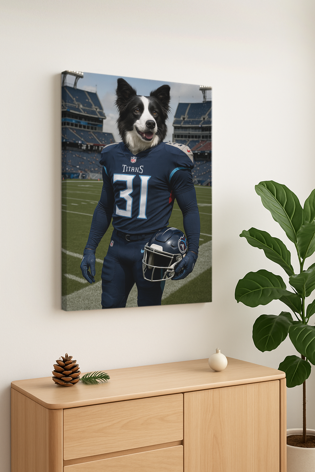 Hand-Painted Custom American Football Cat Portraits 🏈