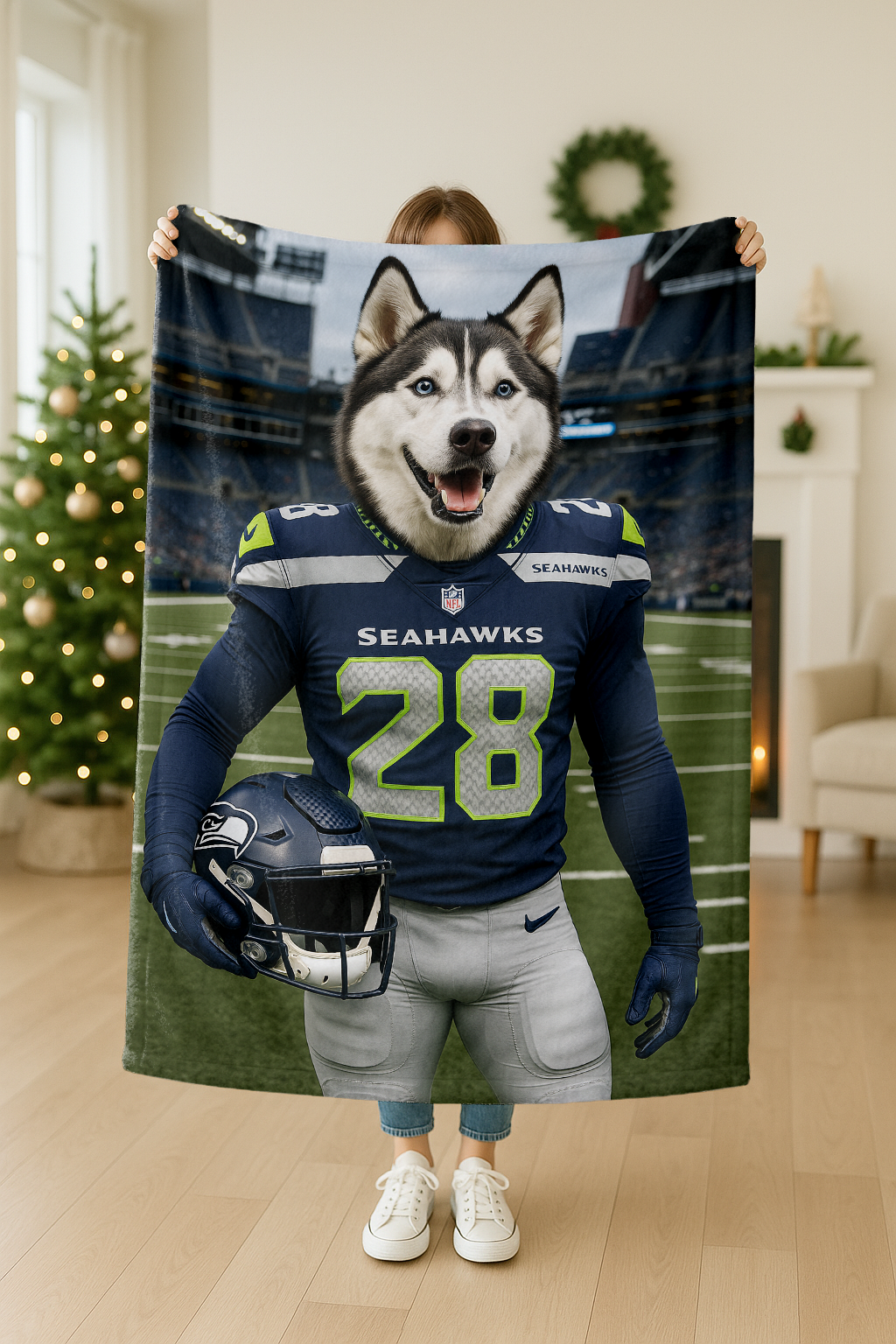 Hand-Painted Custom American Football Pet Blankets🏈