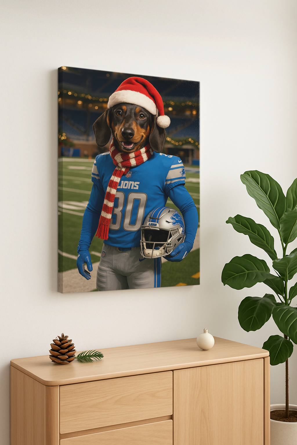 Hand-Painted Custom American Football Pet Portraits 🏈