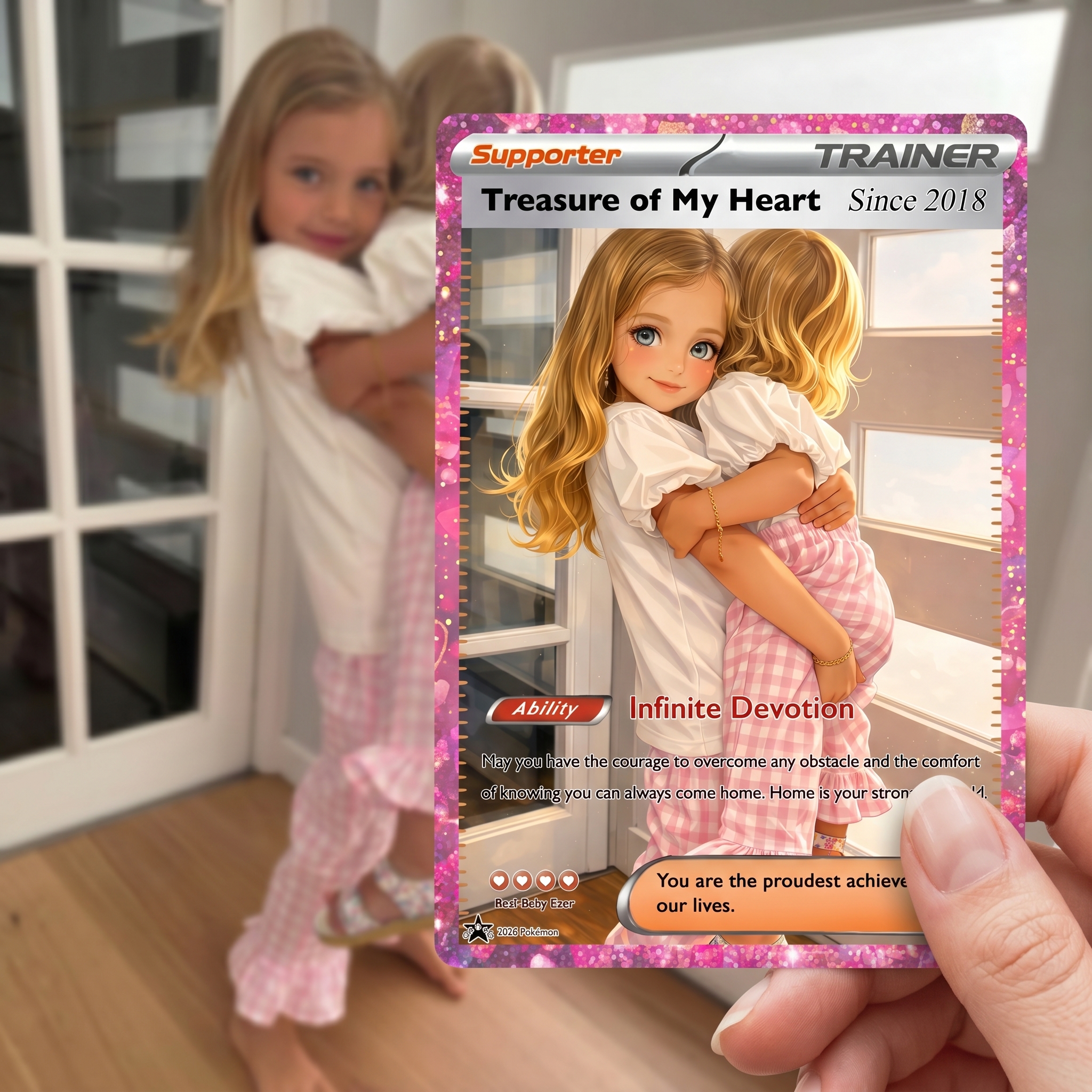 Turn Your Child's Milestone Into a Legendary Card - Custom Anime Baby & Child Portrait Gift | Personalized TCG Trainer Keepsake