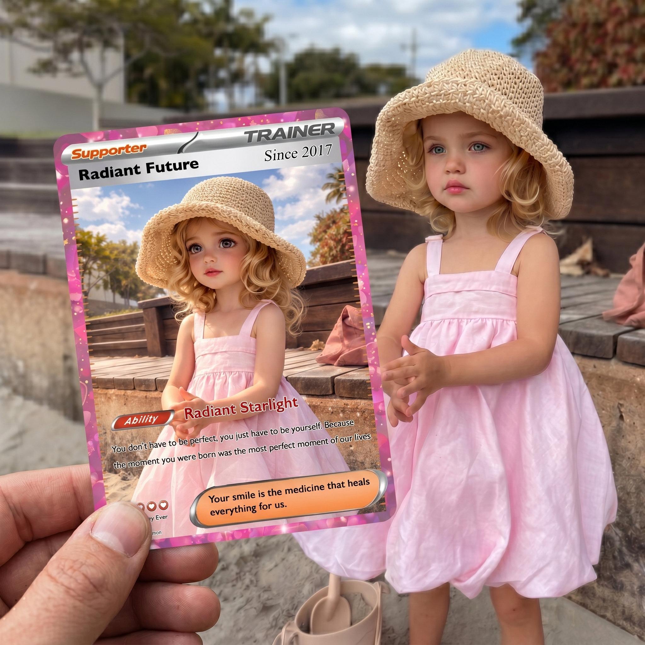 Turn Your Child's Milestone Into a Legendary Card - Custom Anime Baby & Child Portrait Gift | Personalized TCG Trainer Keepsake