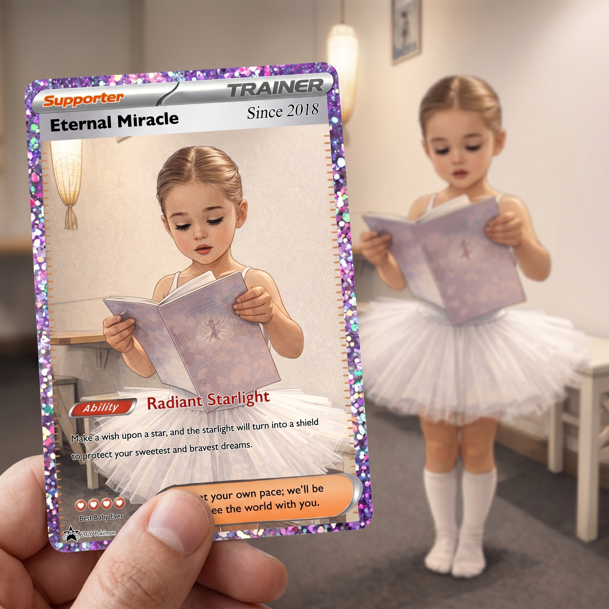 Turn Your Child's Milestone Into a Legendary Card - Custom Anime Baby & Child Portrait Gift | Personalized TCG Trainer Keepsake