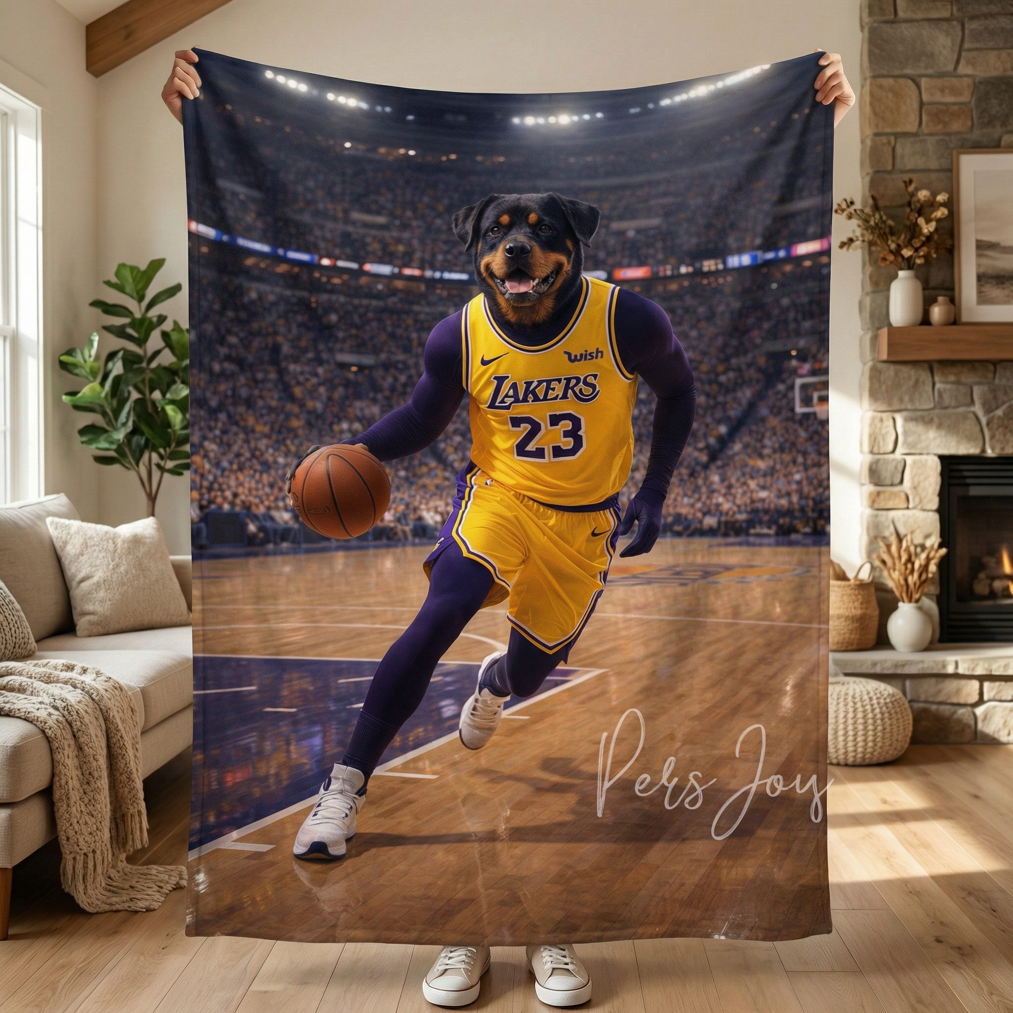  Custom Pet Basketball Blanket | Pro Hoops City Team Style | Personalized MVP Fan Gift