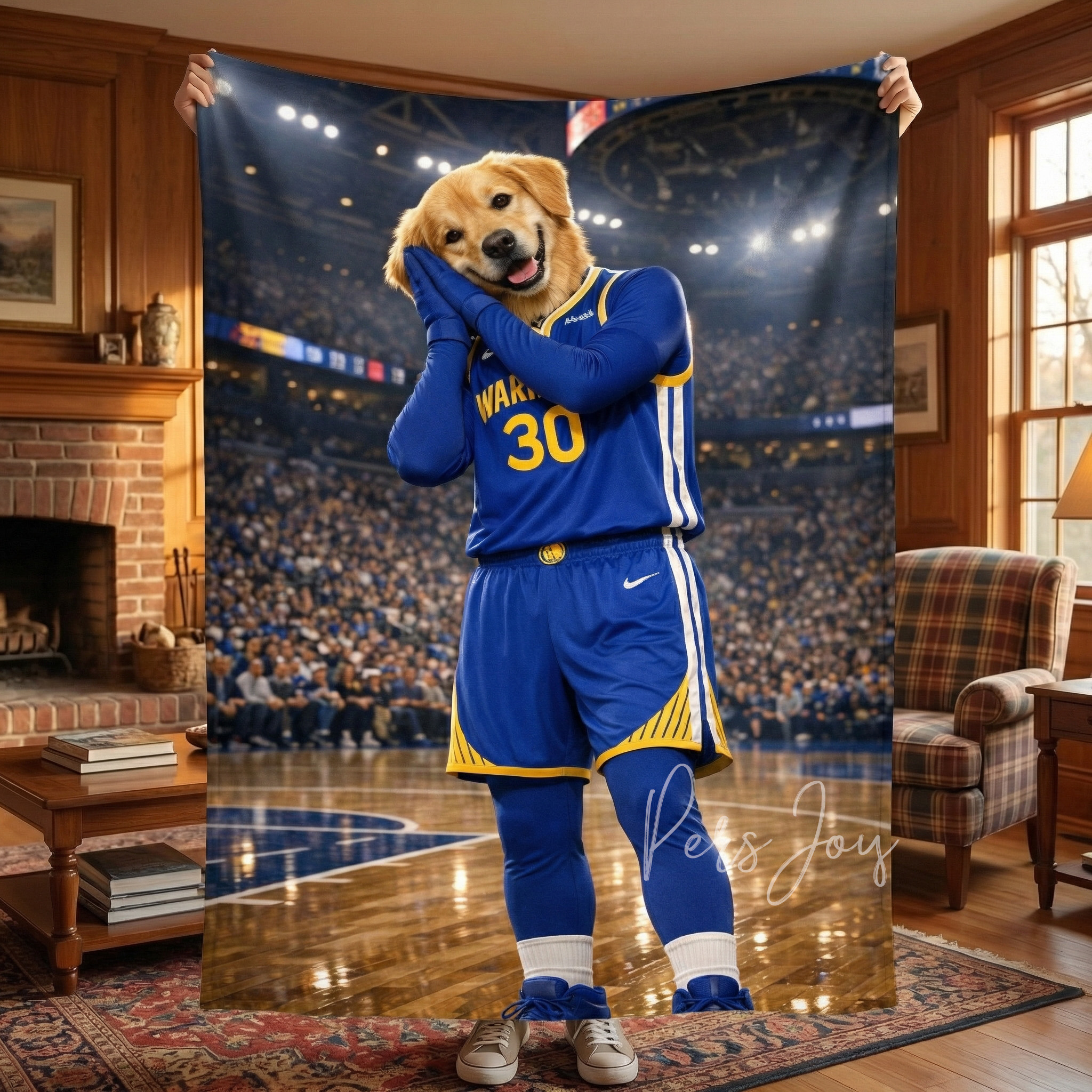  Custom Pet Basketball Blanket | Pro Hoops City Team Style | Personalized MVP Fan Gift