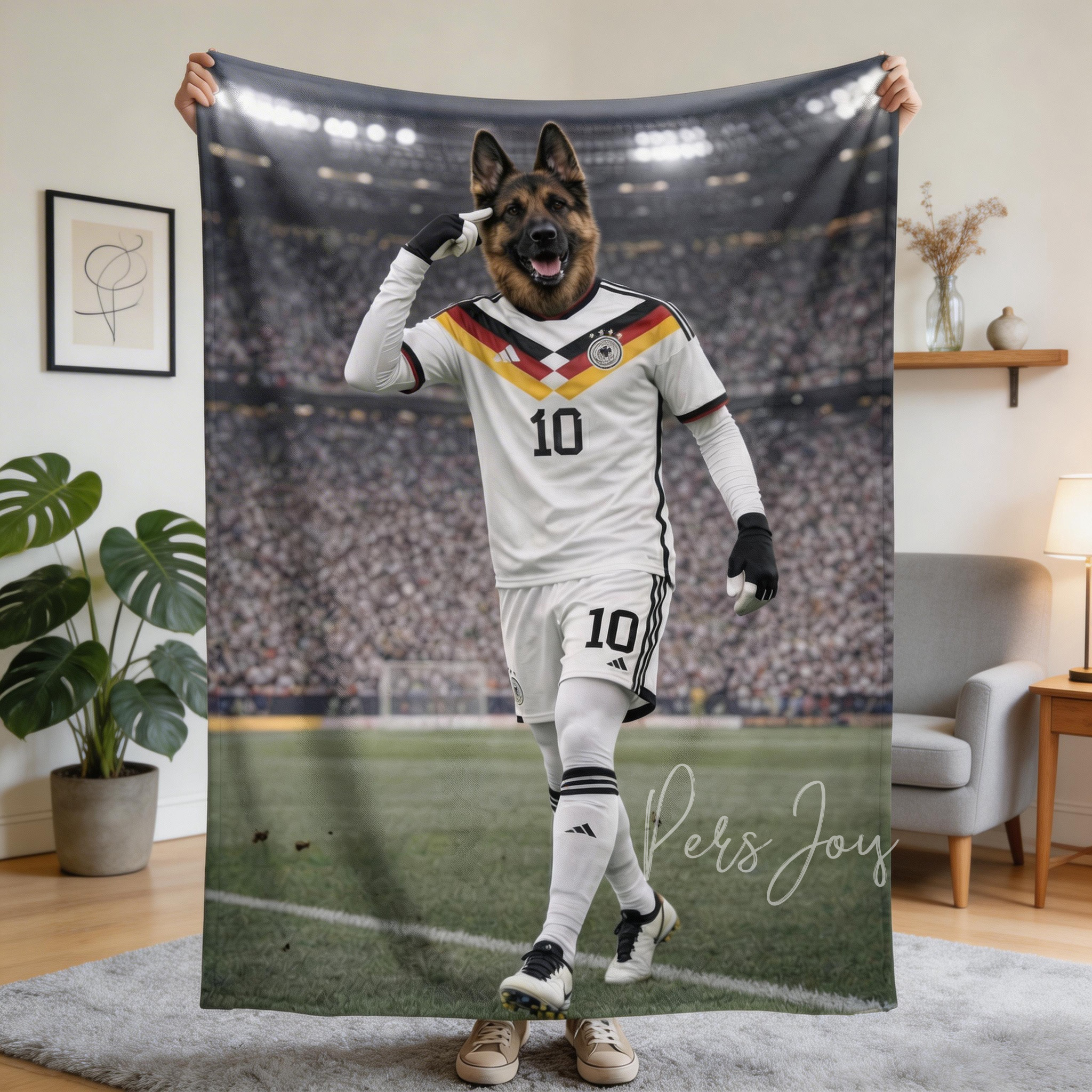 Custom Pet Soccer Blanket | World Cup National Team Style | Personalized Dog & Cat Photo Fan Gift