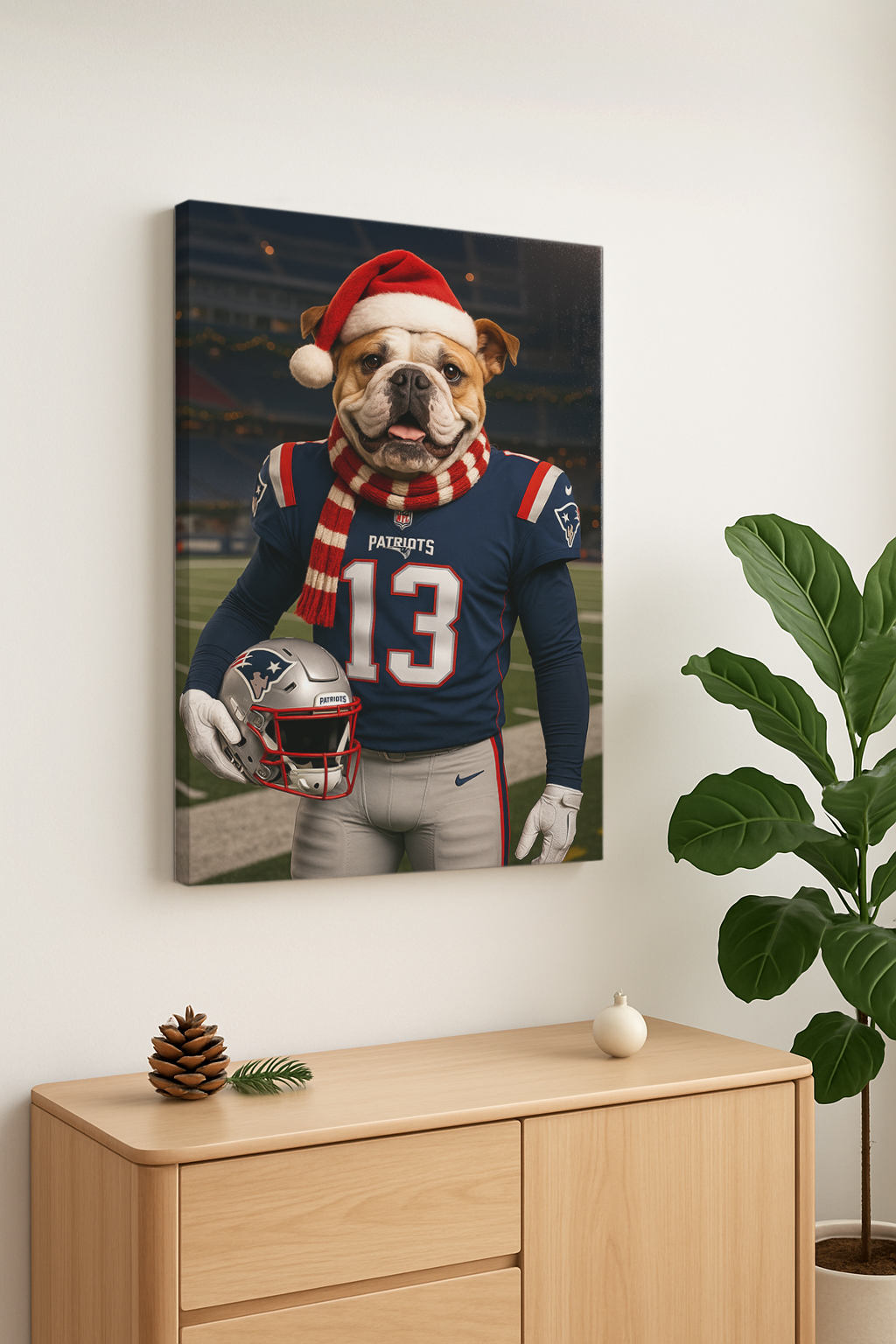 Hand-Painted Custom American Football Pet Portraits 🏈