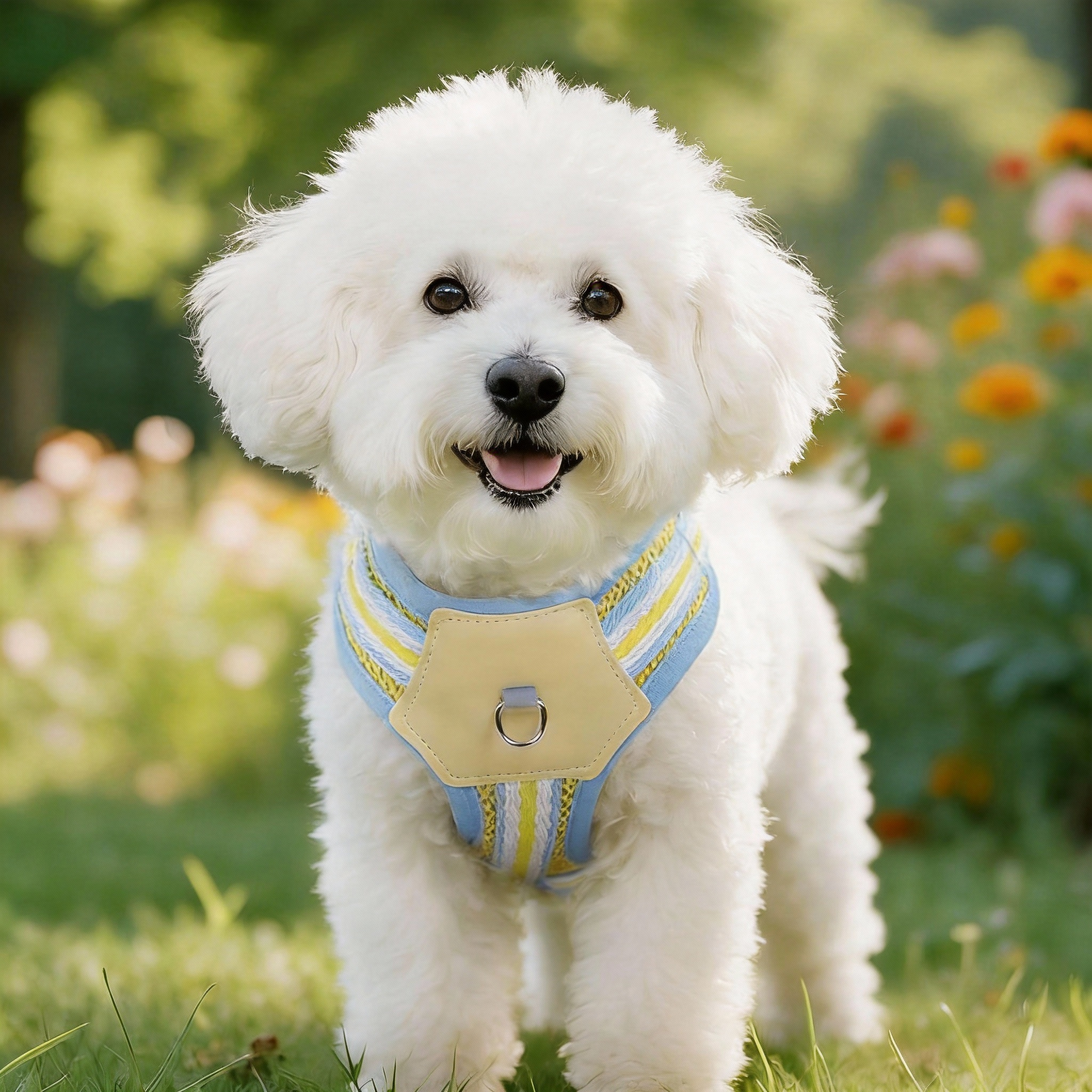 "Little Monster" 3D Plush Dog Harness and Leash Set | Breathable Mesh Vest for Small and Medium Dogs