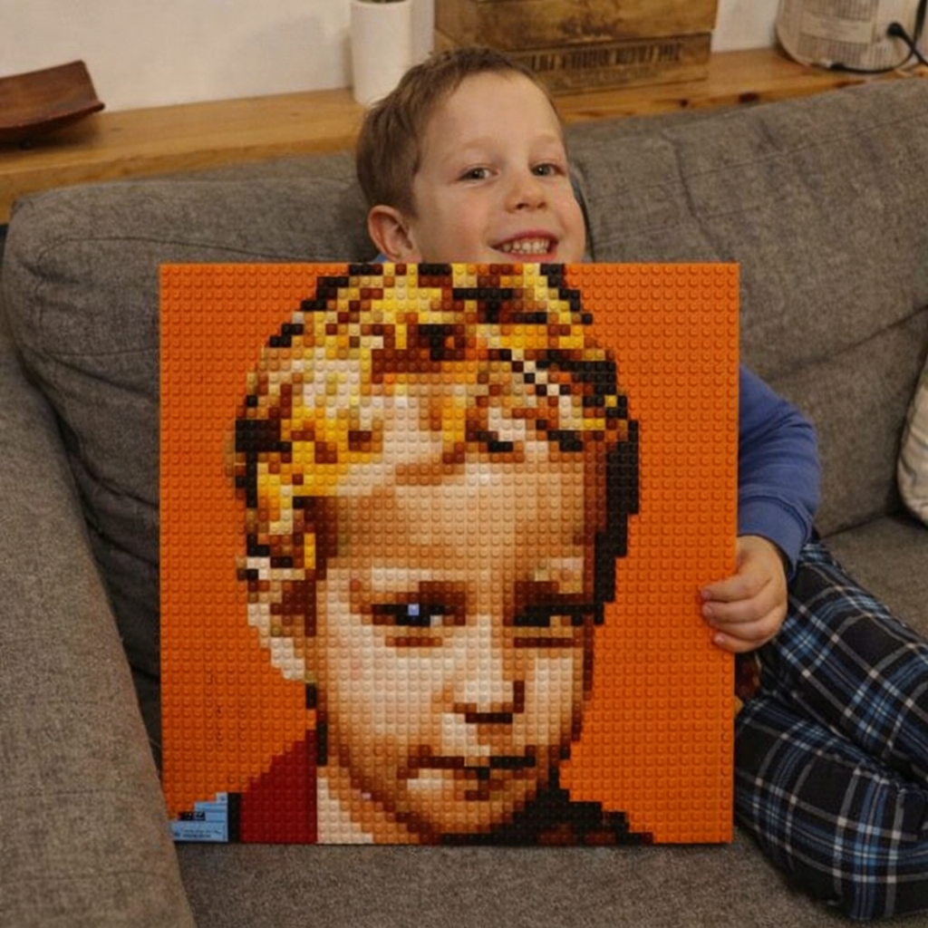 Custom Photo Brick Mosaic Art Kit - DIY Personalised Gift with Frame