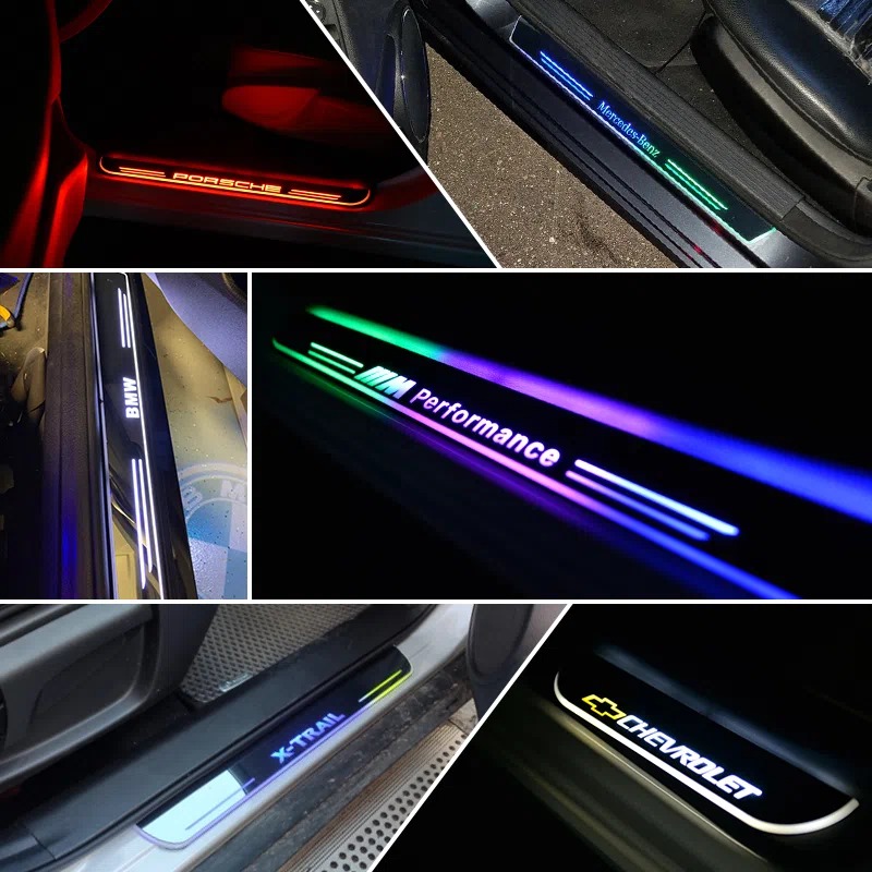 Custom Personalized LED Car Door Sill Lights | Wireless RGB Welcome Scuff Plates