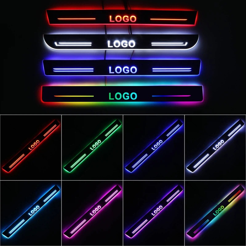 Custom Personalized LED Car Door Sill Lights | Wireless RGB Welcome Scuff Plates