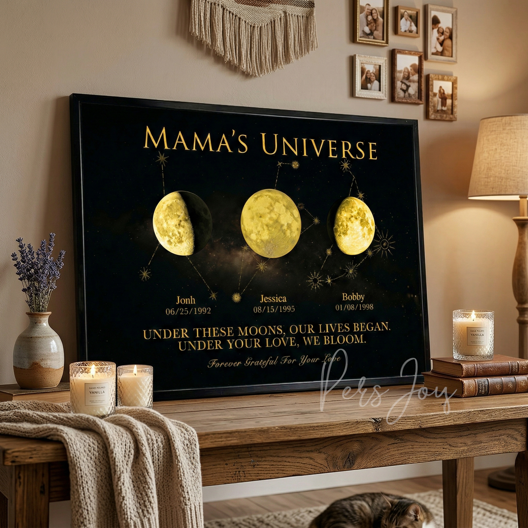 Mama's Universe - Personalized Moon Phase & Constellation Art | Mother's Day Gift