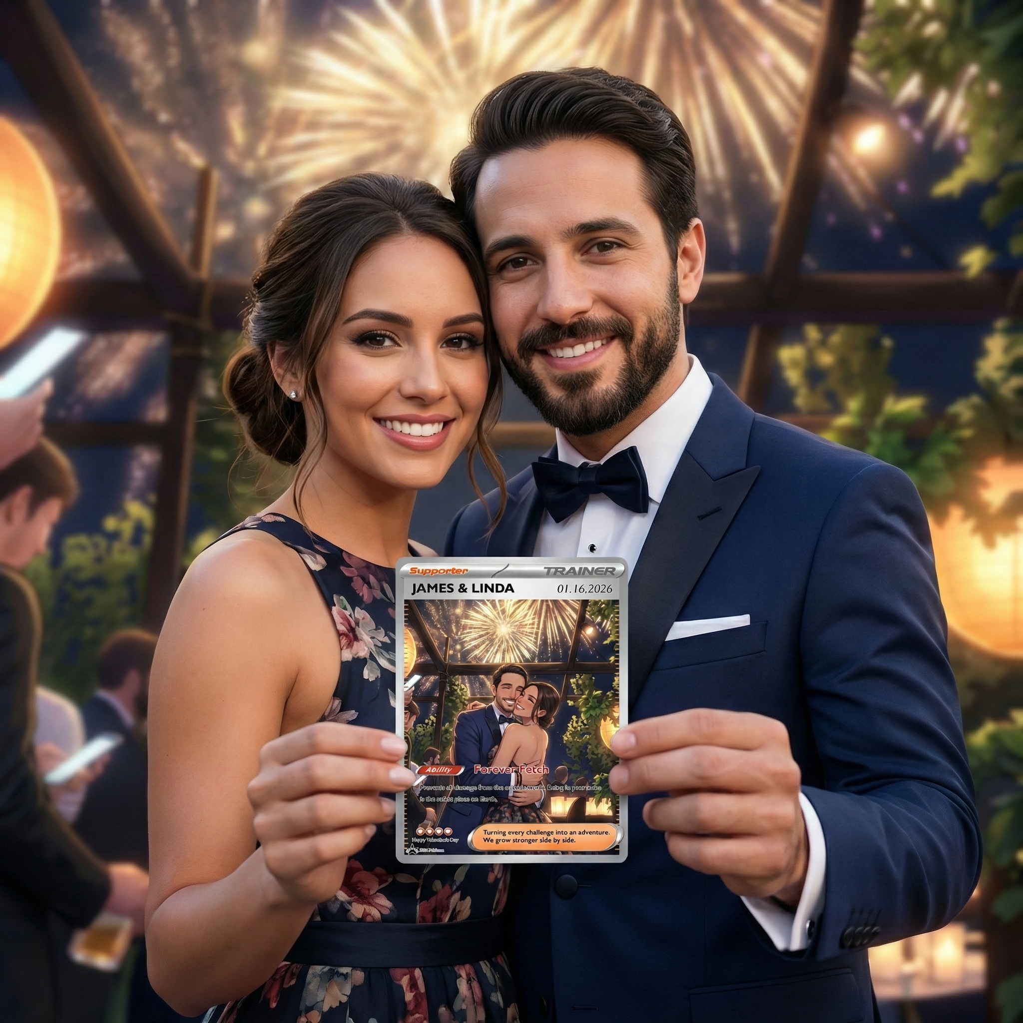 Turn Your Photo Into a Custom TRAINER Trading Poke Card - Personalized Anniversary Poke Card Gift