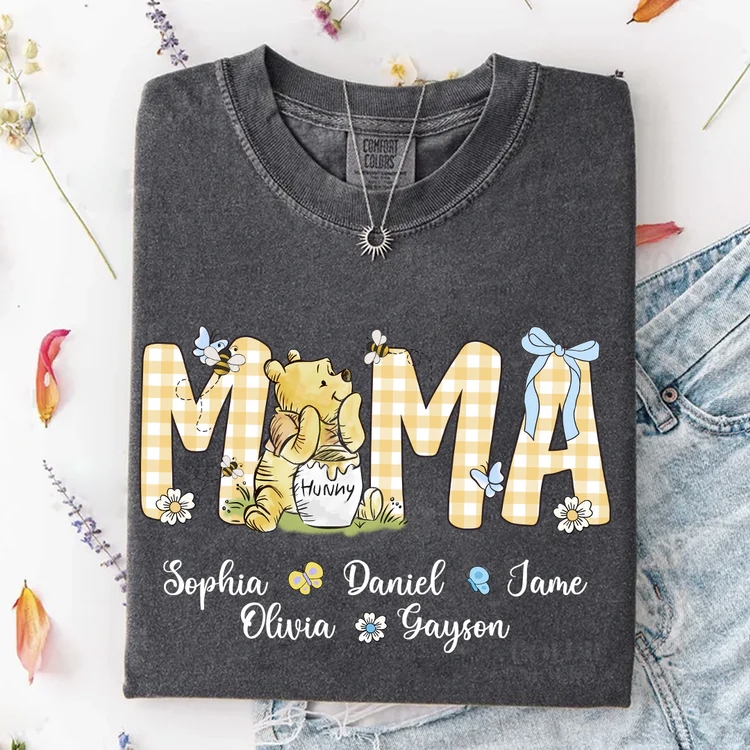 Personalized New Mama/Mimi/Nana/Gigi Bear T-Shirt | Promoted to Gigi Comfort Colors T-shirt for Gift
