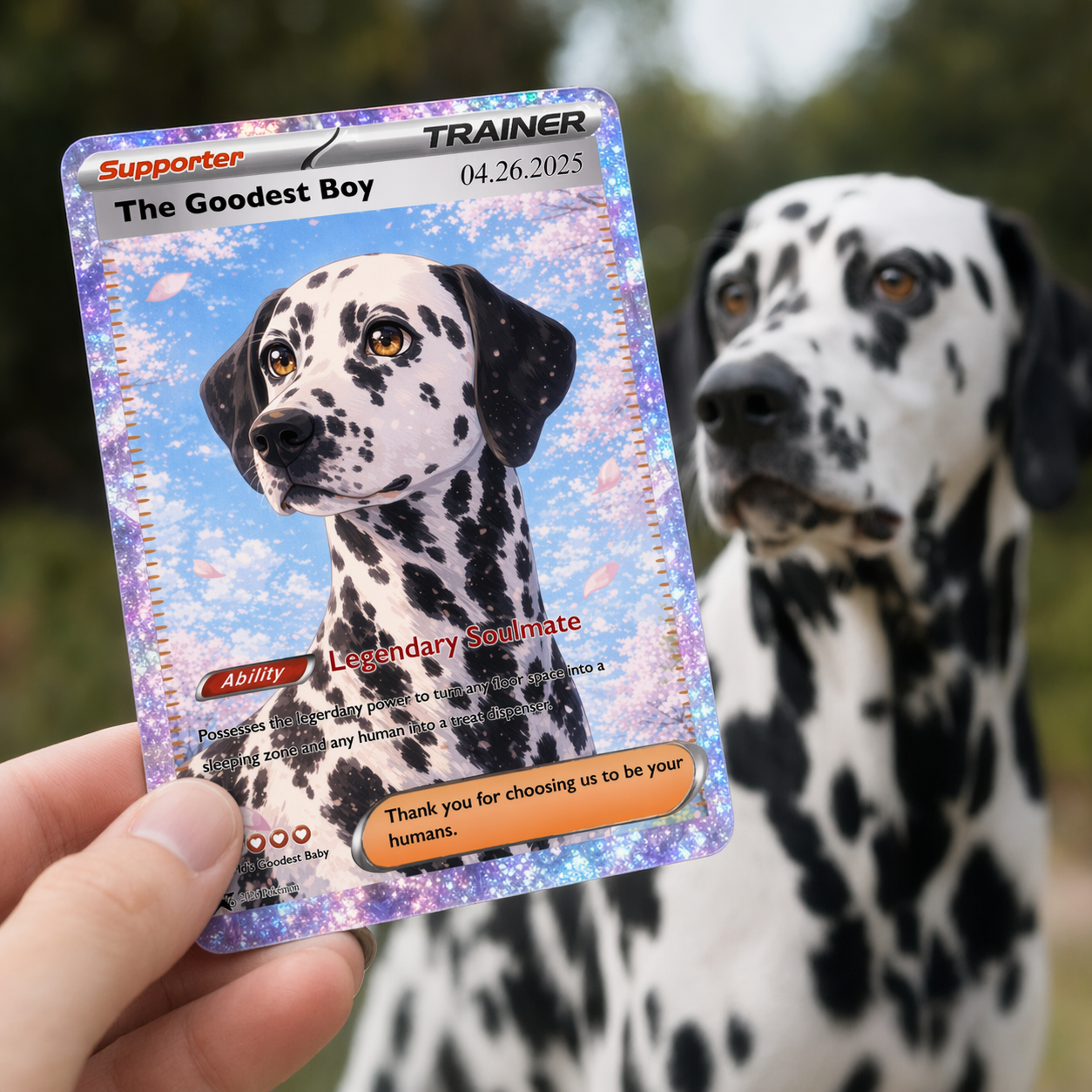 Turn Your Furry Soulmate Into a TRAINER Card - Custom Anime Pet Portrait Gift | Personalized TCG "Best Friend" Keepsake