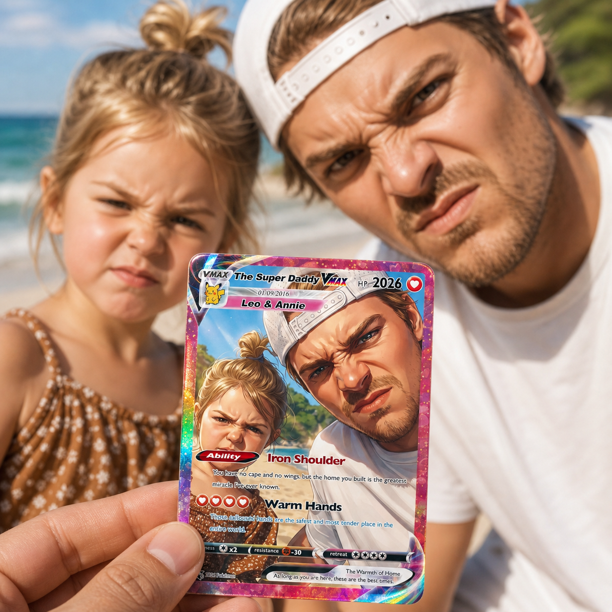 A Legendary Gift for a Legendary Man: Custom Anime Dad VMAX Card - Personalized Father's Day Gift
