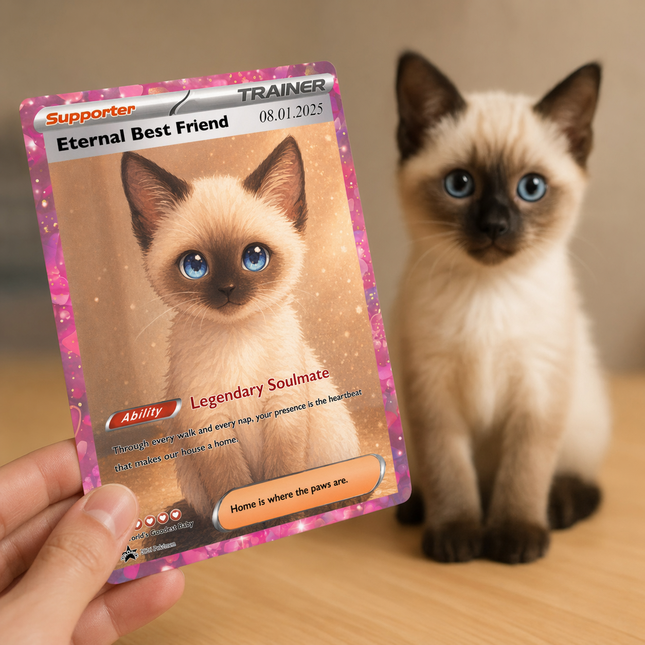 Turn Your Furry Soulmate Into a TRAINER Card - Custom Anime Pet Portrait Gift | Personalized TCG "Best Friend" Keepsake