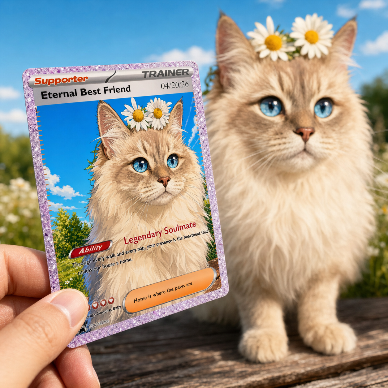 Turn Your Furry Soulmate Into a TRAINER Card - Custom Anime Pet Portrait Gift | Personalized TCG "Best Friend" Keepsake