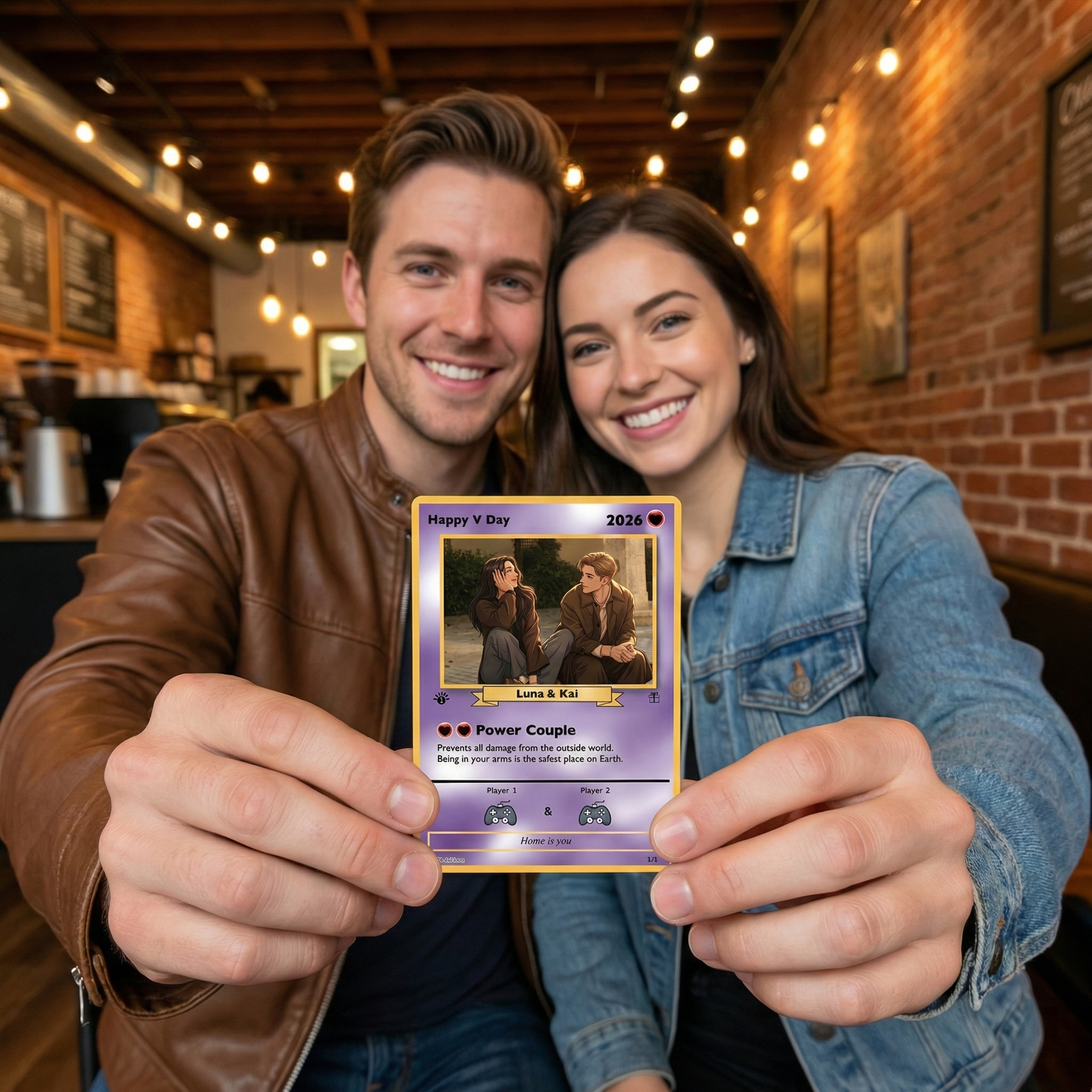 Turn Your Photo Into a Custom PTCG Game Trading Poke Card - Personalized Anniversary Poke Anime Card Gift