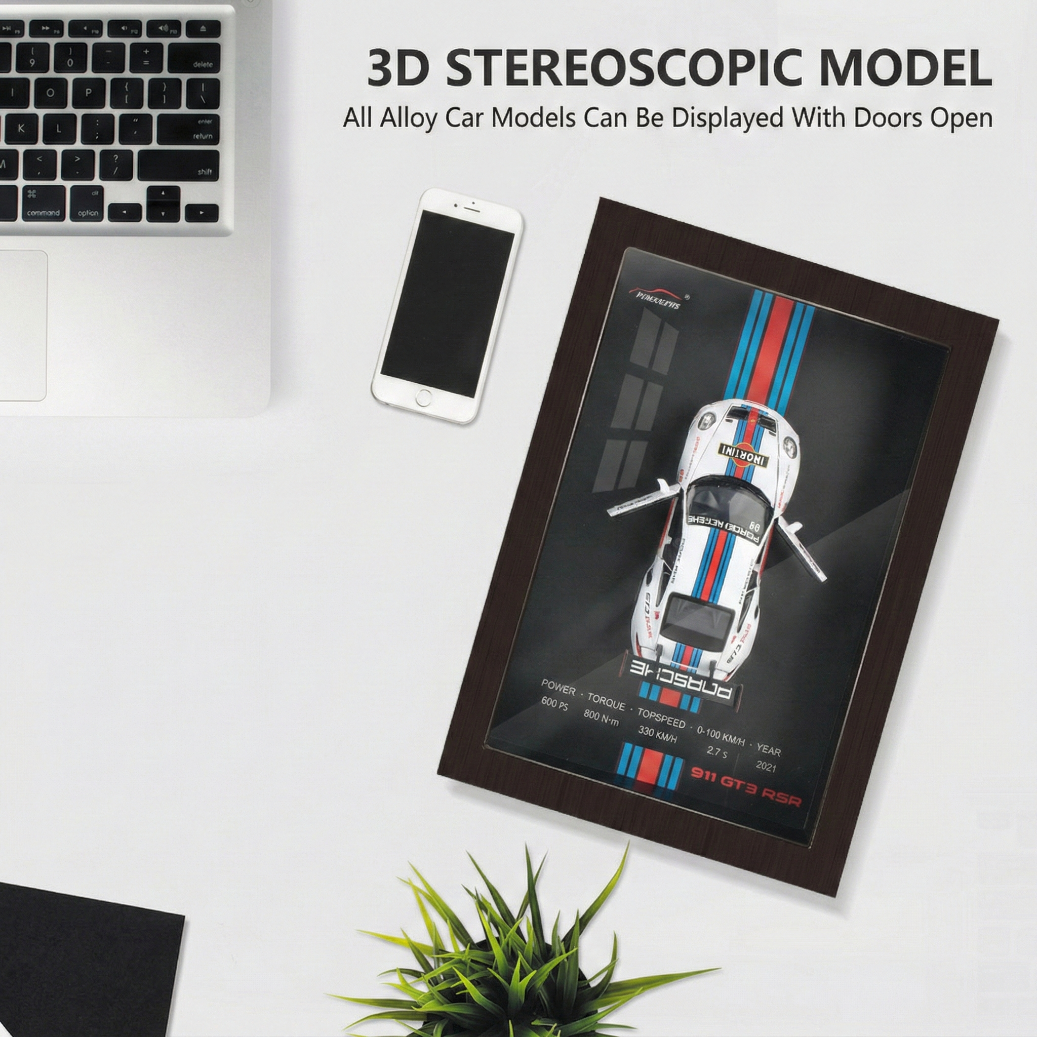 3D Die-Cast Supercar Wall Art | Premium 1:32 Alloy Model Shadow Box | Car Collector's Decor