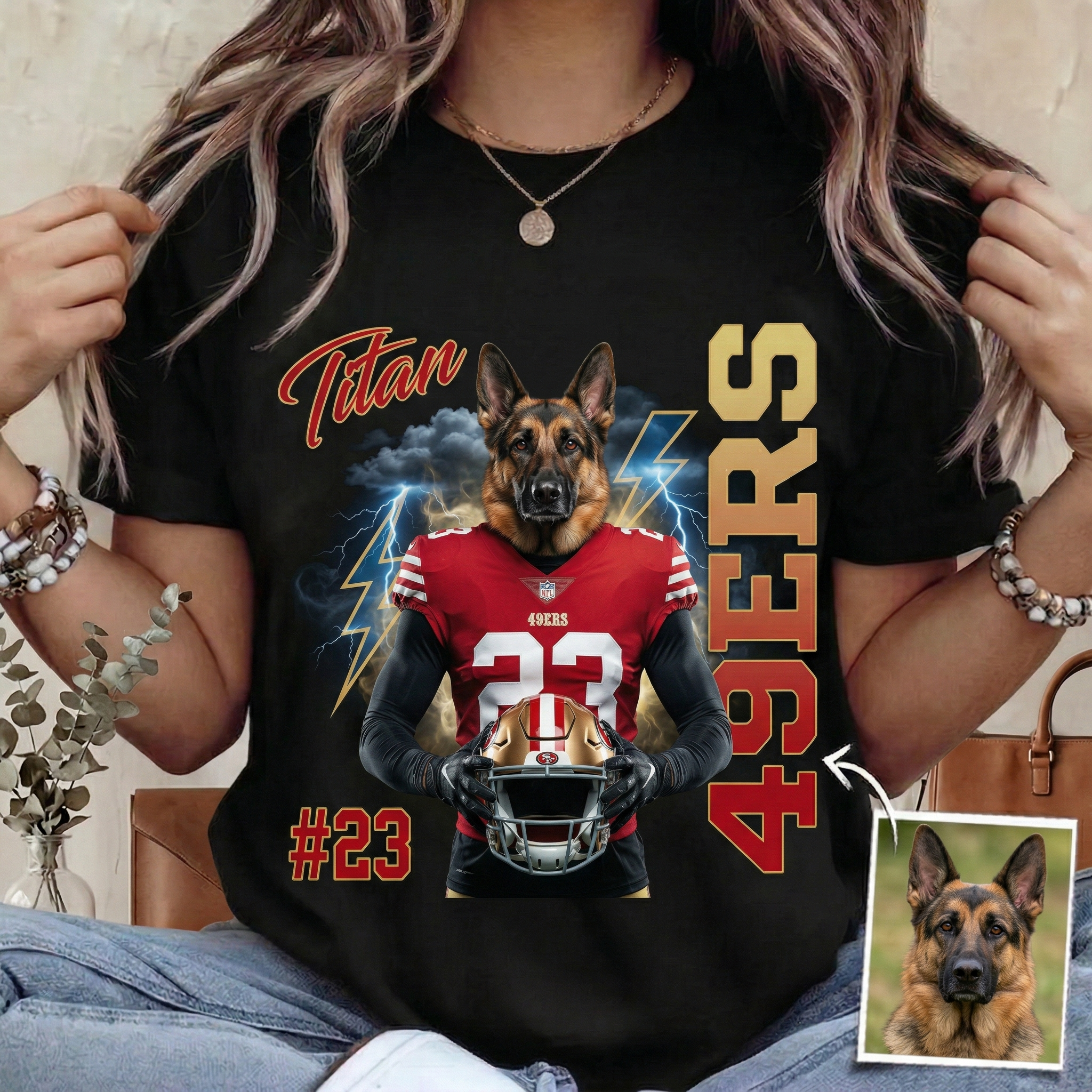 Custom Pet Sports Superstar Graphic Tee | Vintage Football, Basketball & Soccer Styles | Personalized Fan Gift