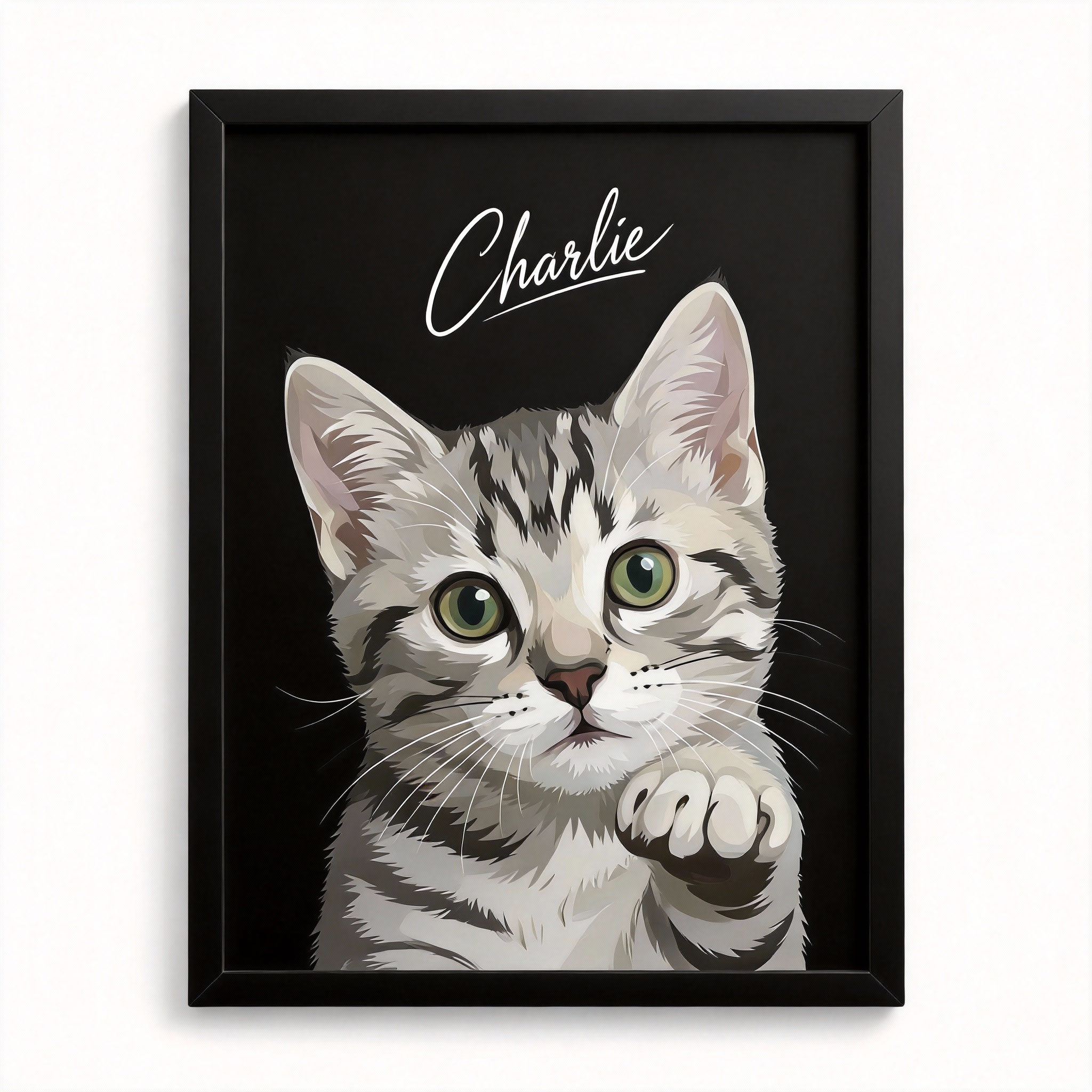 [Exclusive Customization] Modern Minimalist Pet Art Portrait | A Unique Keepsake of Your Beloved Pet | Handcrafted Oil Painting Canvas Wrap
