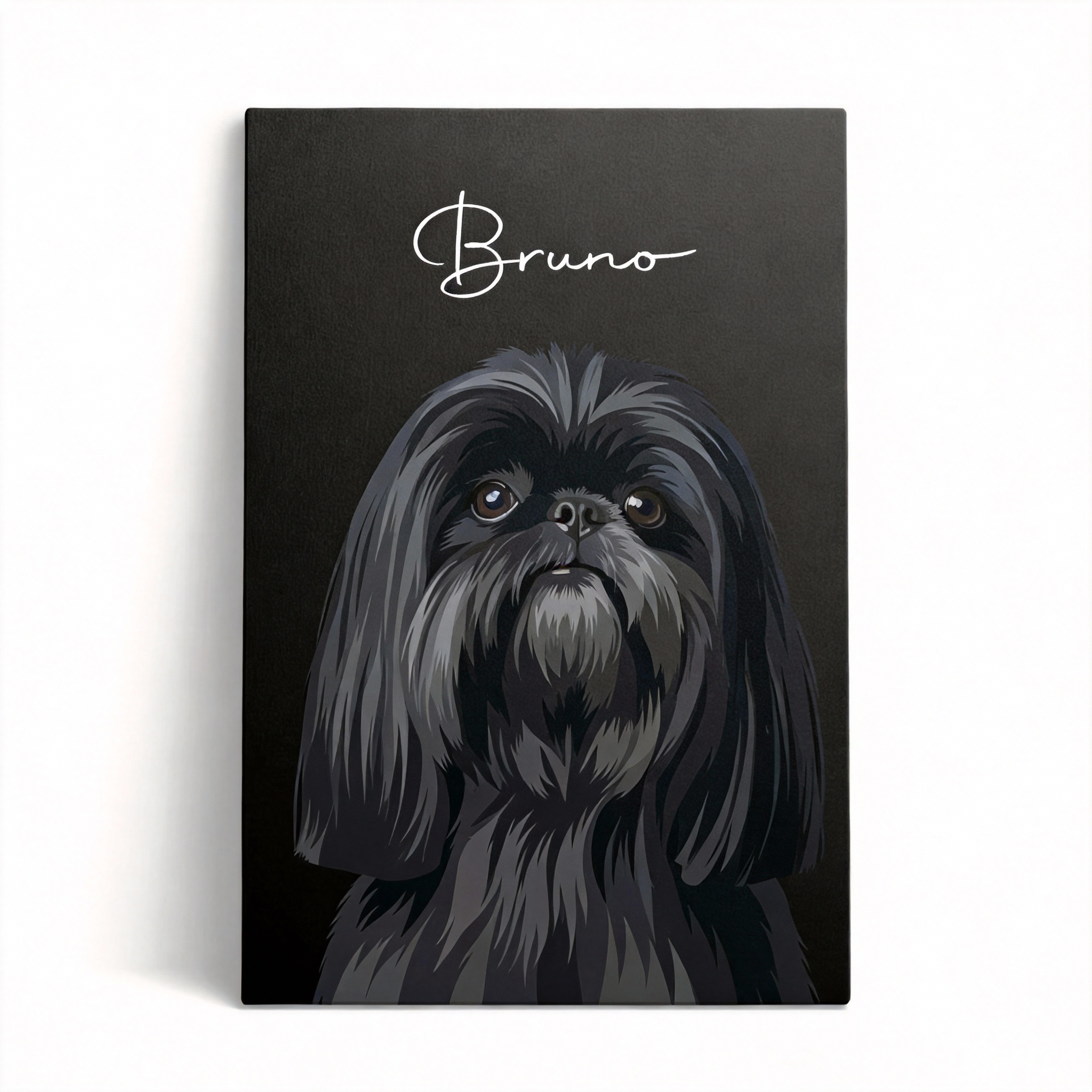 [Exclusive Customization] Modern Minimalist Pet Art Portrait | A Unique Keepsake of Your Beloved Pet | Handcrafted Oil Painting Canvas Wrap