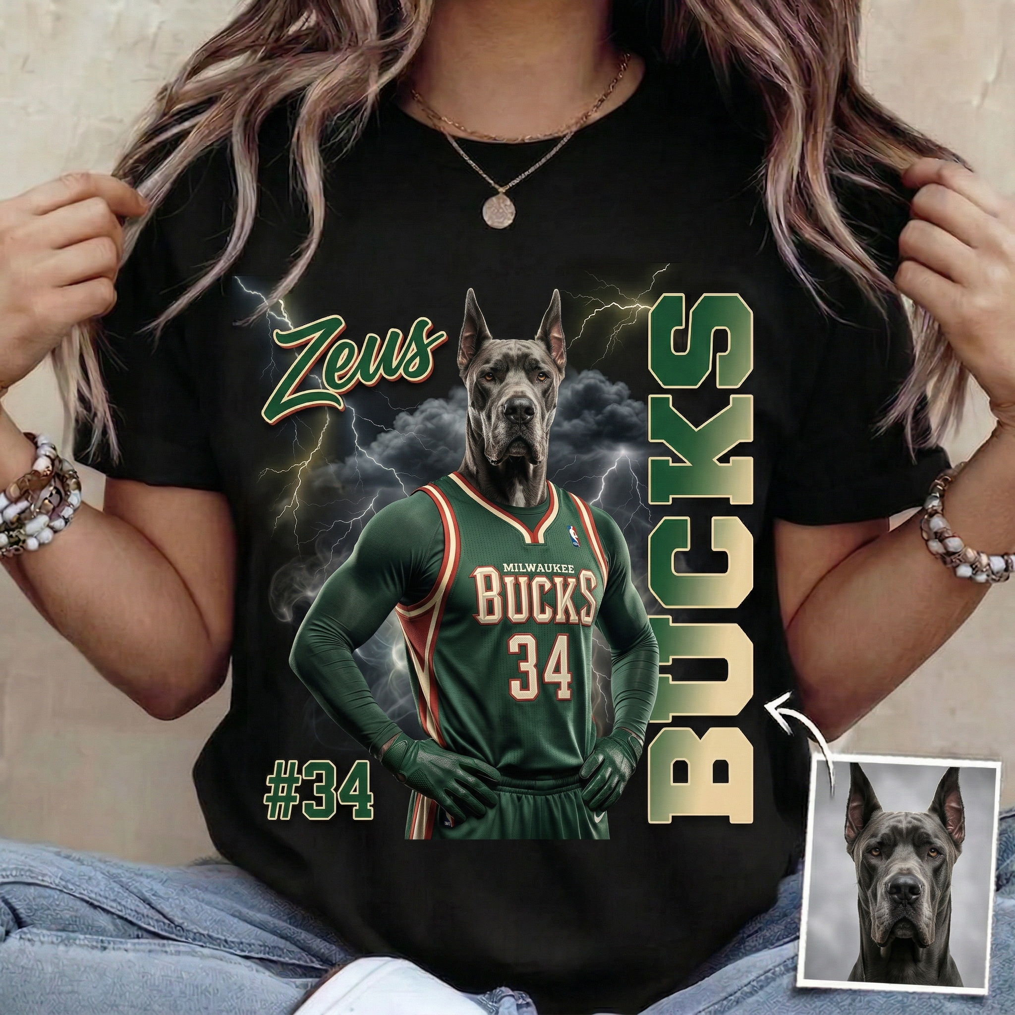 Custom Pet Sports Superstar Graphic Tee | Vintage Football, Basketball & Soccer Styles | Personalized Fan Gift