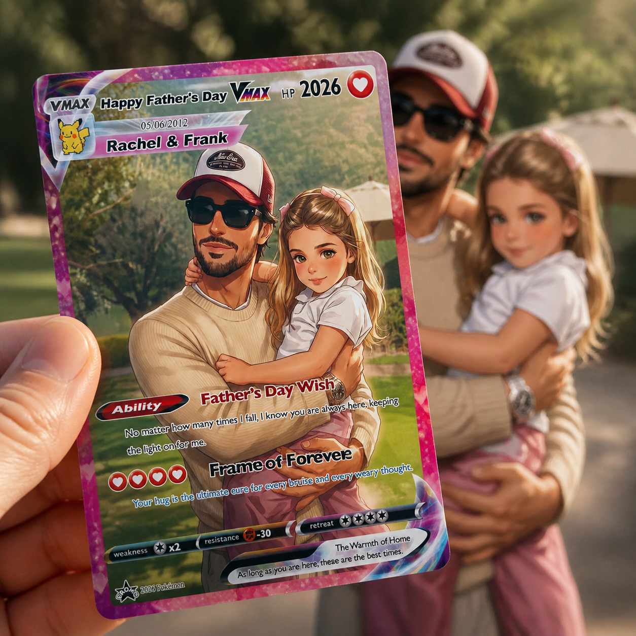 A Legendary Gift for a Legendary Man: Custom Anime Dad VMAX Card - Personalized Father's Day Gift
