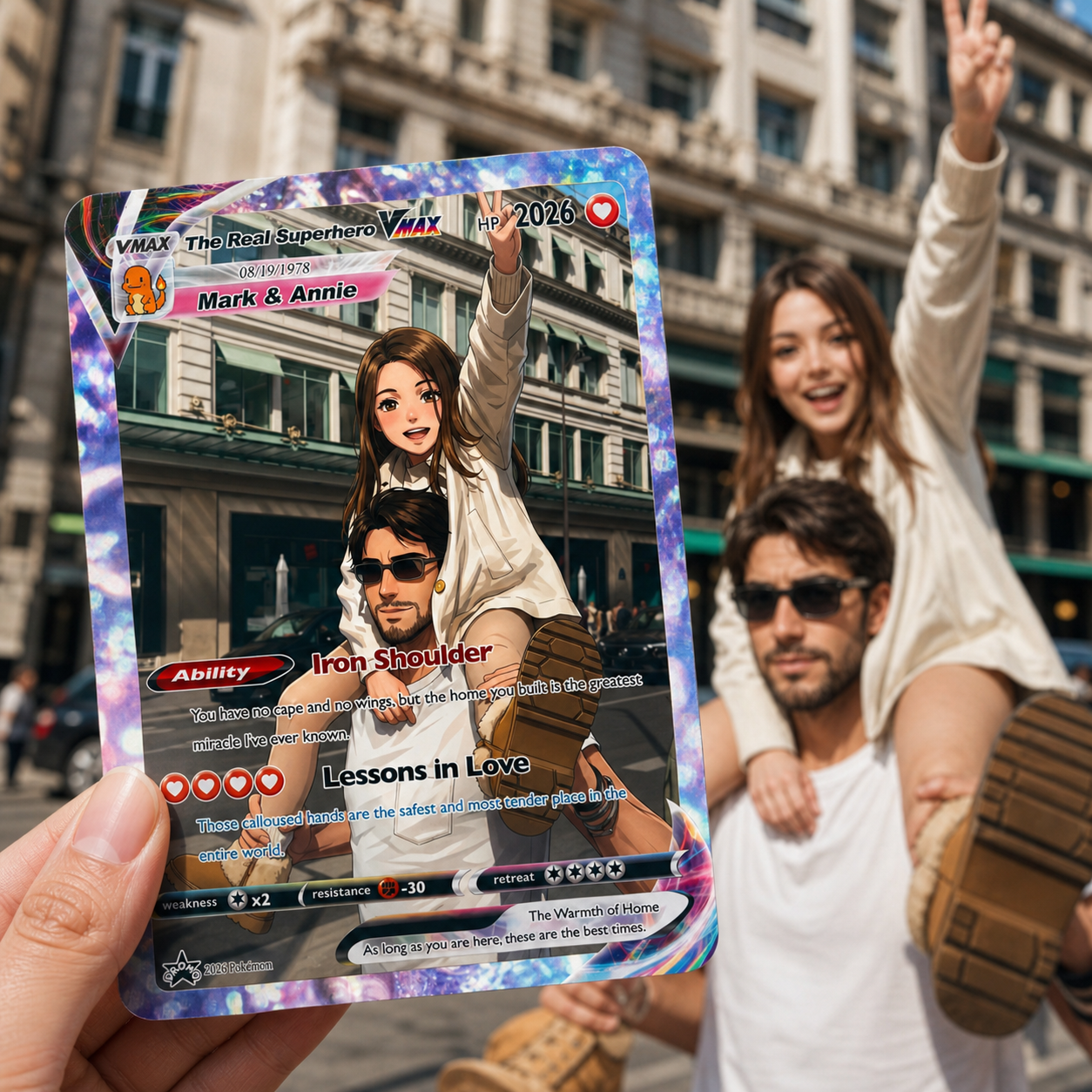 A Legendary Gift for a Legendary Man: Custom Anime Dad VMAX Card - Personalized Father's Day Gift