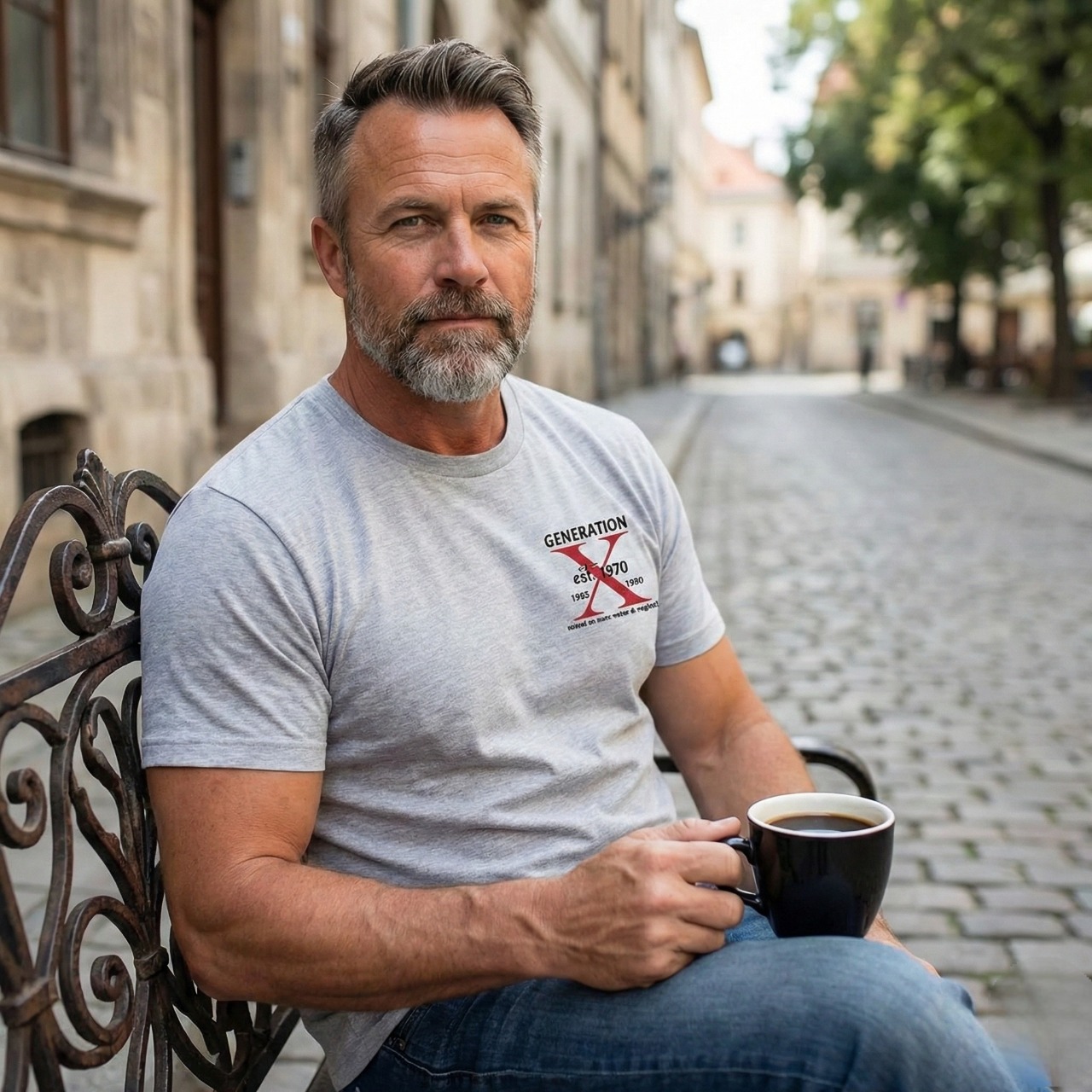 Gen X "The Badass Generation" Graphic Tee | Vintage Skull Streetwear Shirt for Men | 1965-1980