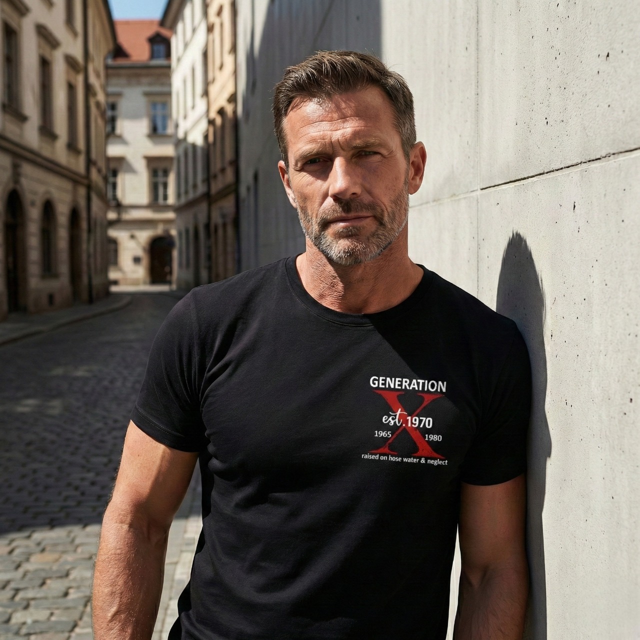 Gen X "The Badass Generation" Graphic Tee | Vintage Skull Streetwear Shirt for Men | 1965-1980